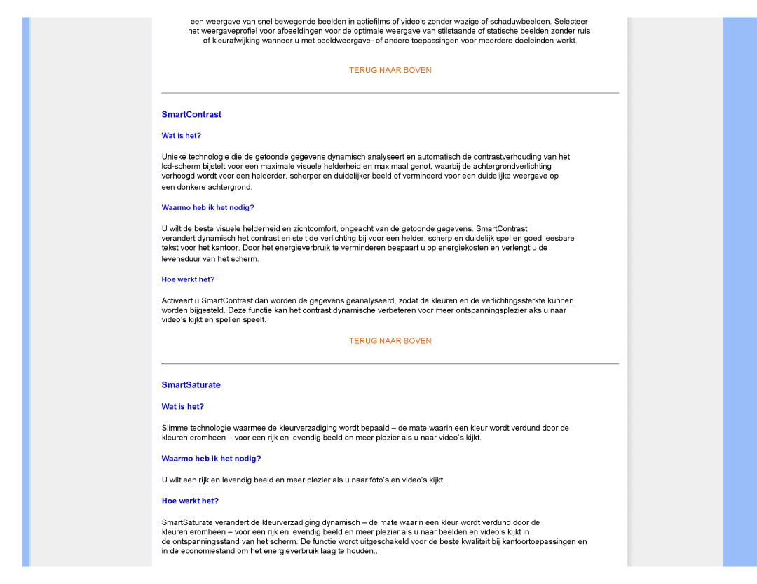 Philips 220CW8 user manual SmartContrast, Waarmo heb ik het nodig? 