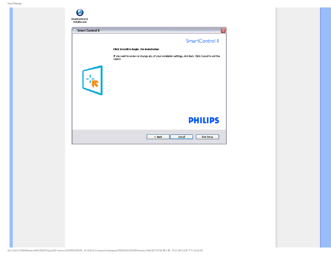 Philips 220SW9 user manual 