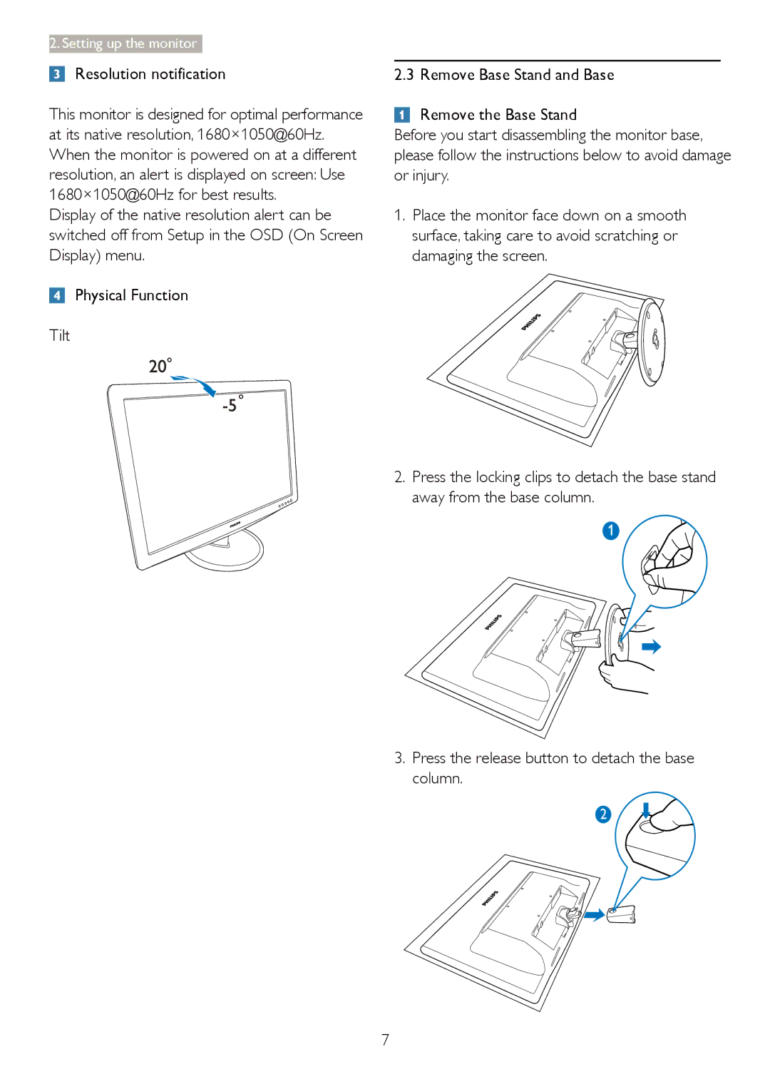 Philips 220V3 manual Resolution notification 