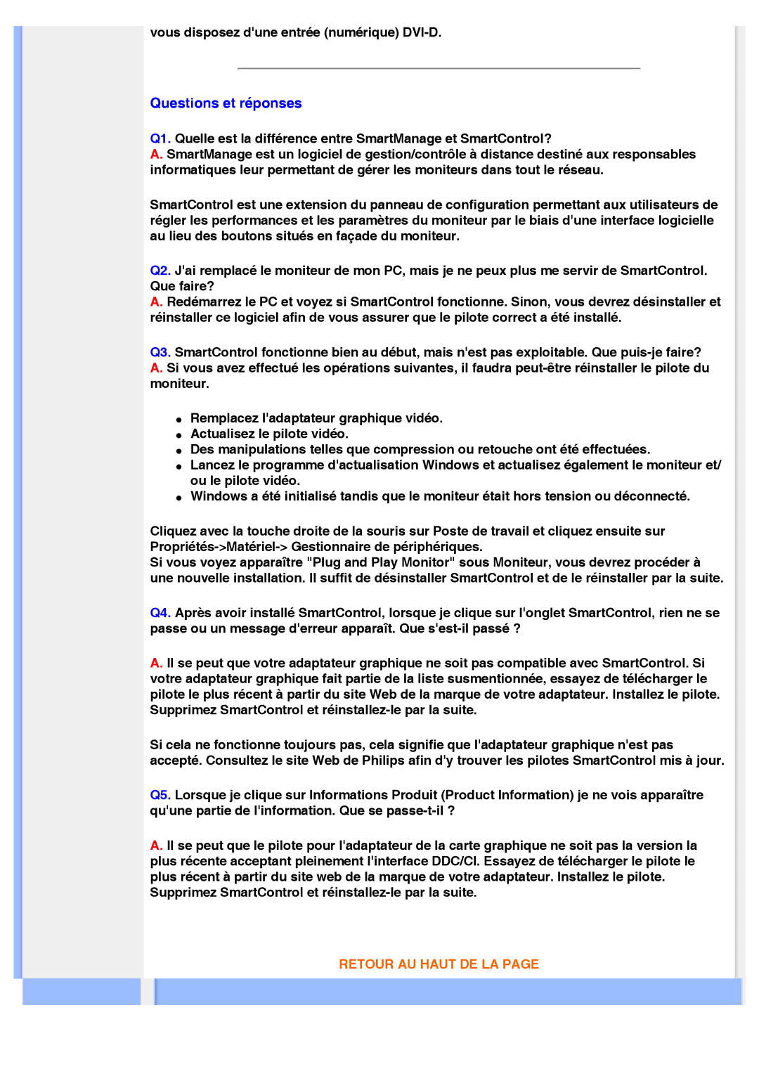 Philips 220VW8 user manual Questions et réponses 