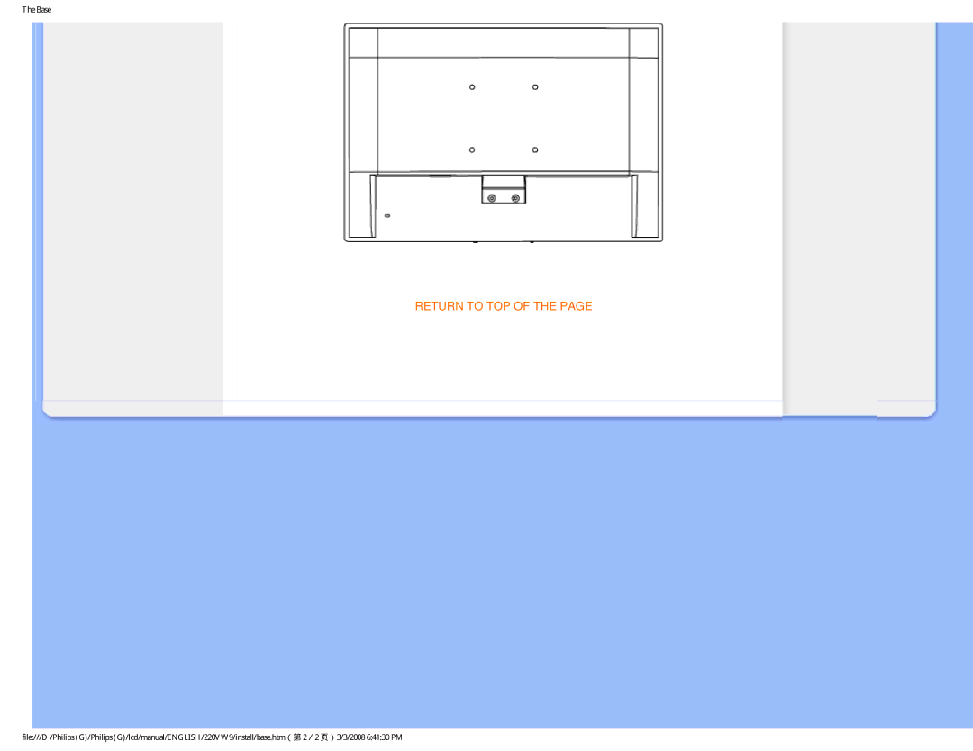 Philips 220VW9FB 97 user manual Return to TOP 