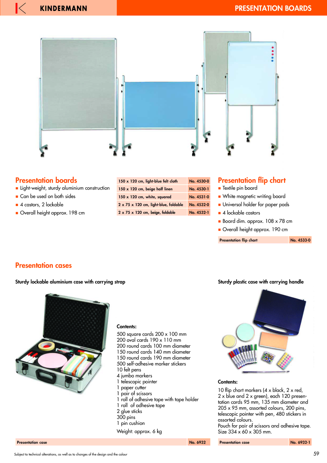 Philips 220X manual Presentation Boards, Presentation boards, Presentation flip chart, Presentation cases 