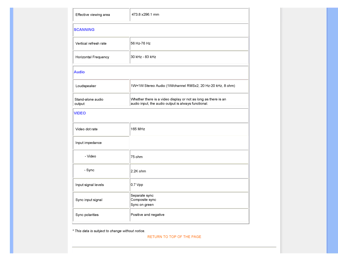 Philips 220XW8 user manual Scanning 