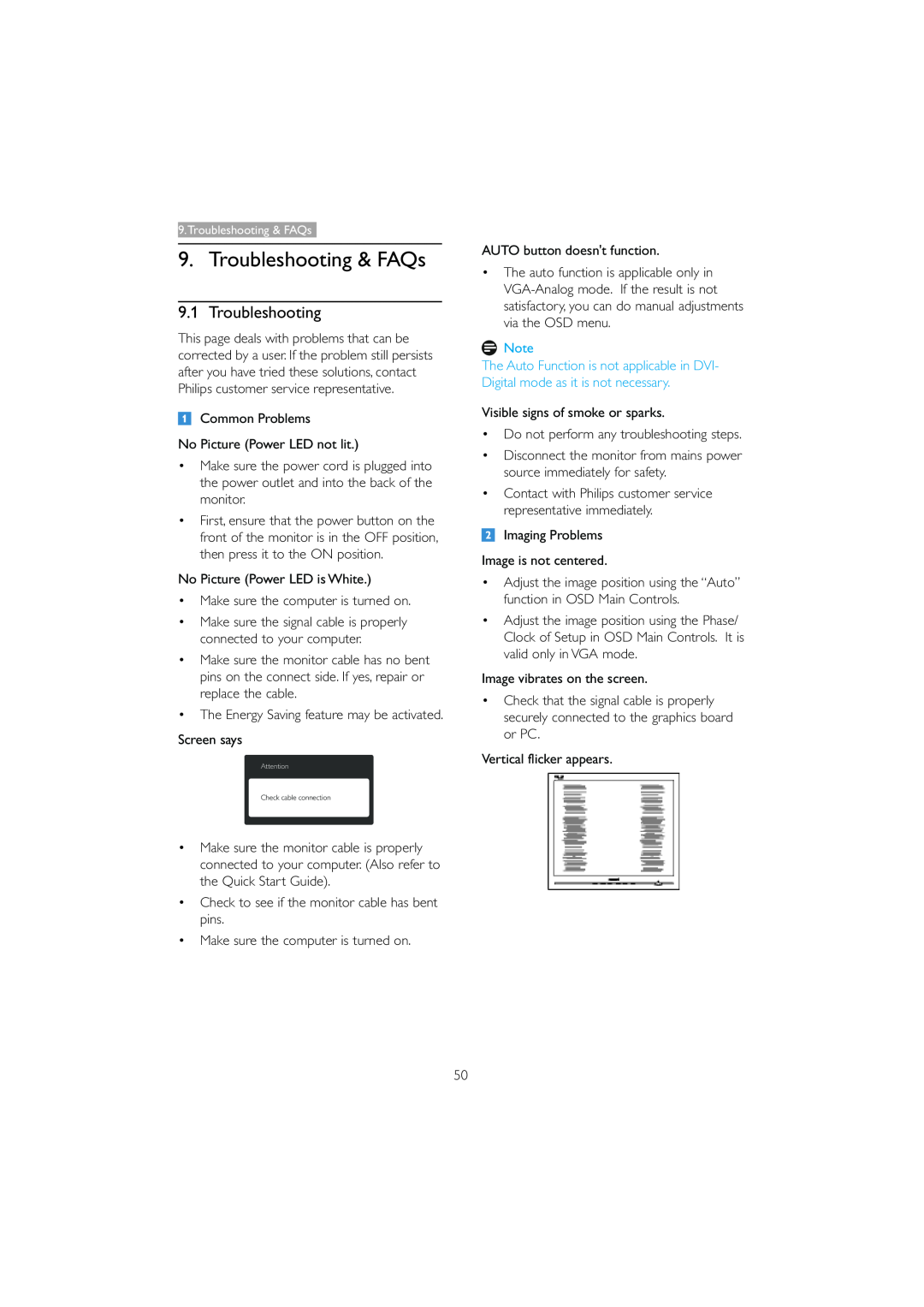 Philips 221B3 user manual Troubleshooting & FAQs 