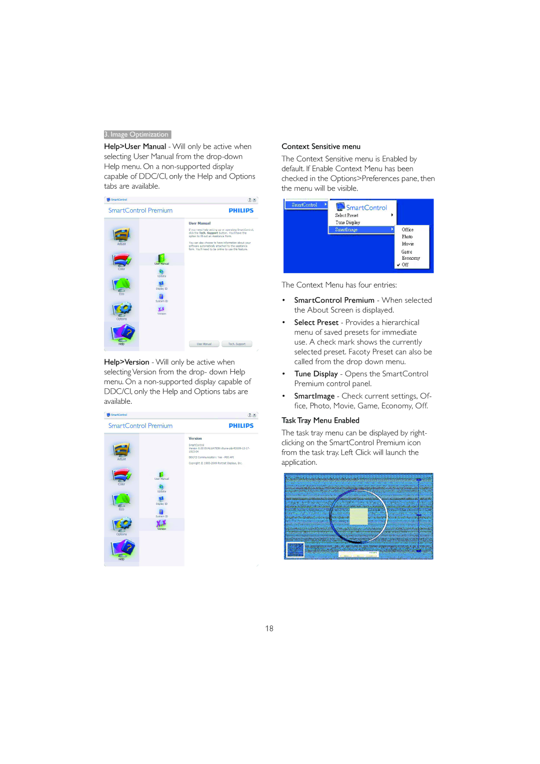 Philips 221B3 user manual Image Optimization 