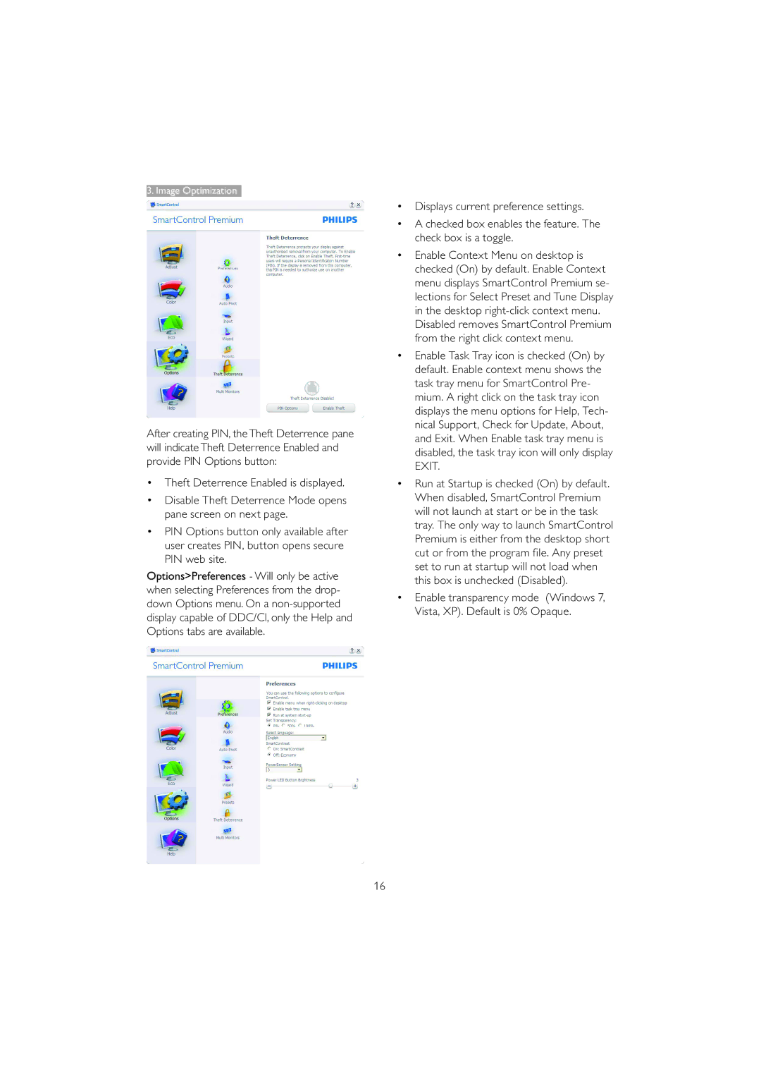 Philips 221B3 user manual Image Optimization 