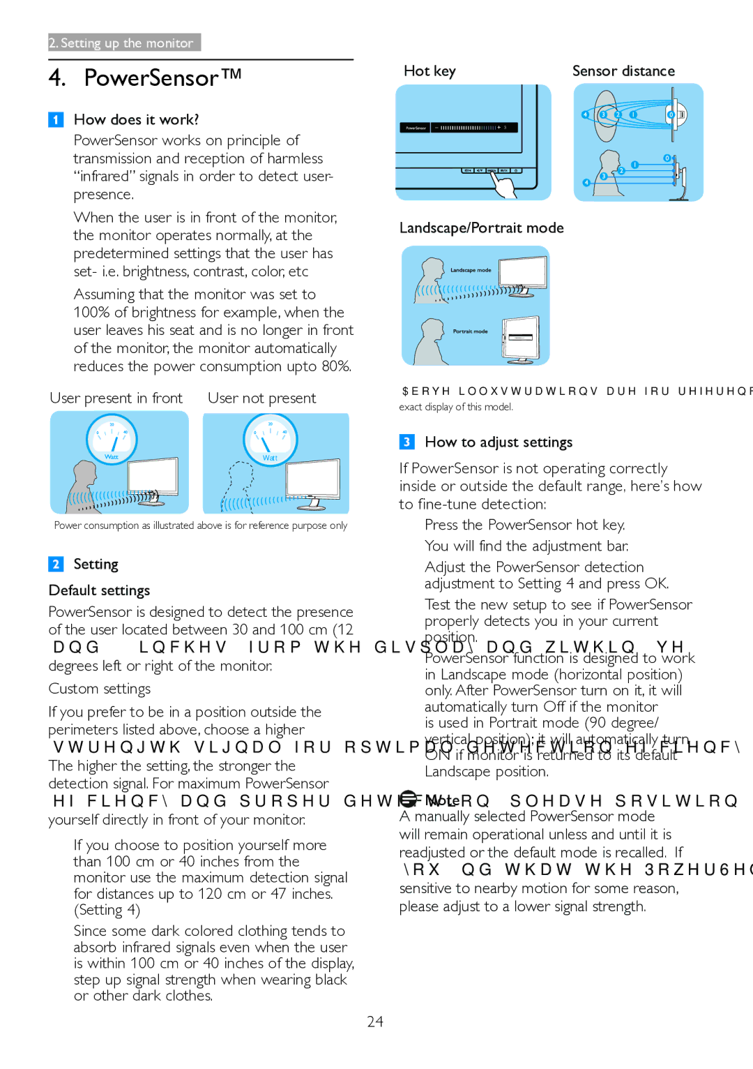 Philips 221P6, 221B6 user manual PowerSensor, Hot key 