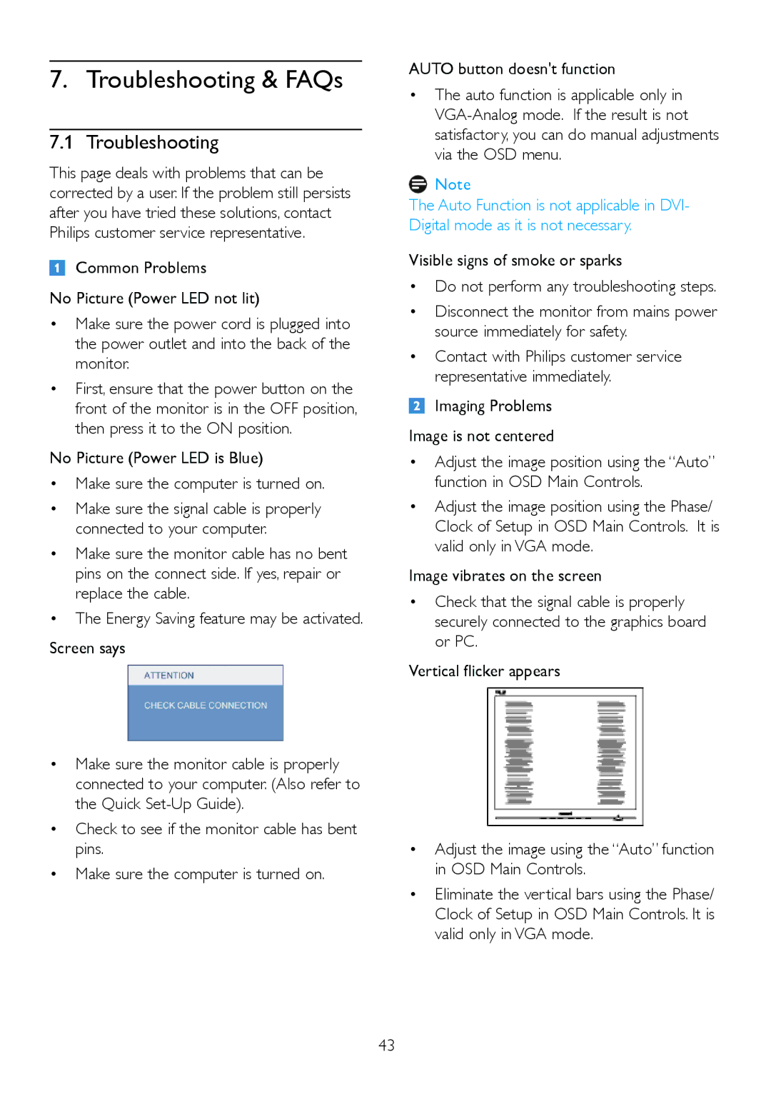 Philips 224CL2 user manual Troubleshooting 