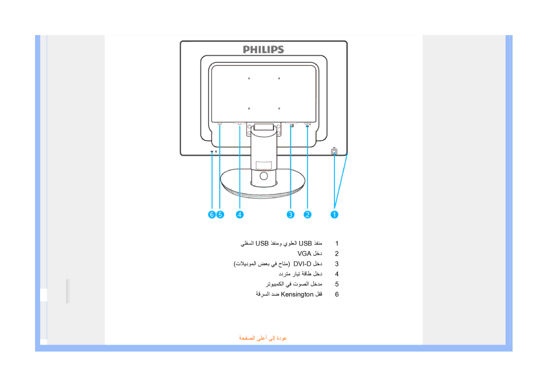 Philips 225B1 manual ﺔﺤﻔﺼﻟا ﻰﻠﻋأ ﻰﻟإ ةدﻮﻋ 