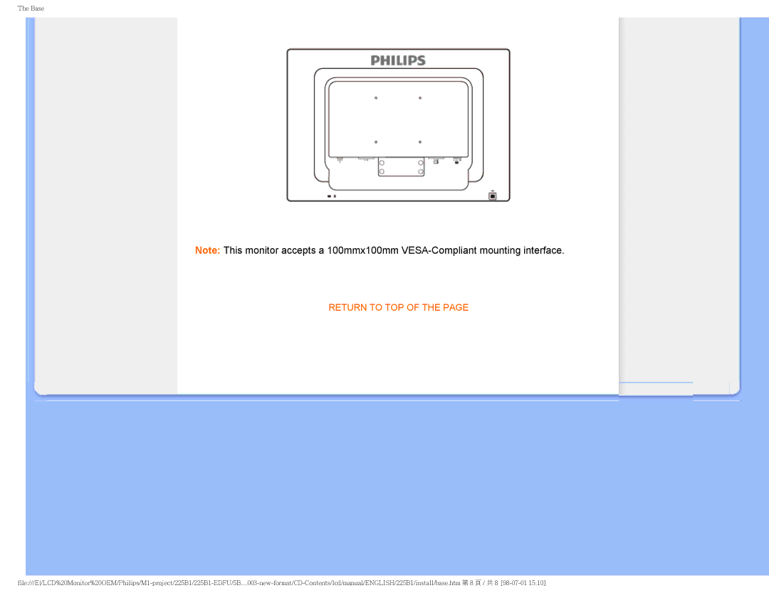 Philips 225P1ES/00 user manual Return to TOP 