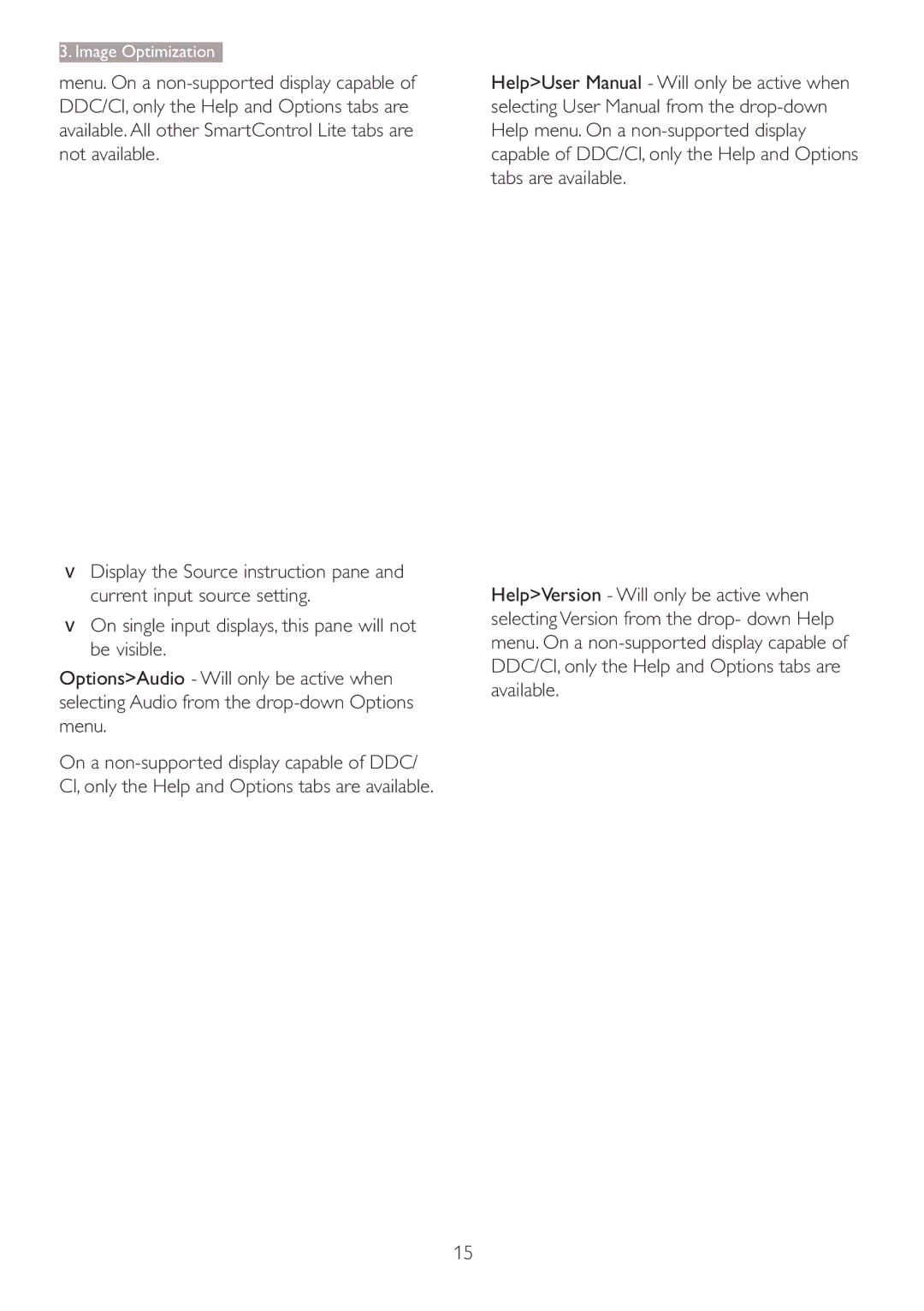 Philips 227E3L user manual Image Optimization 