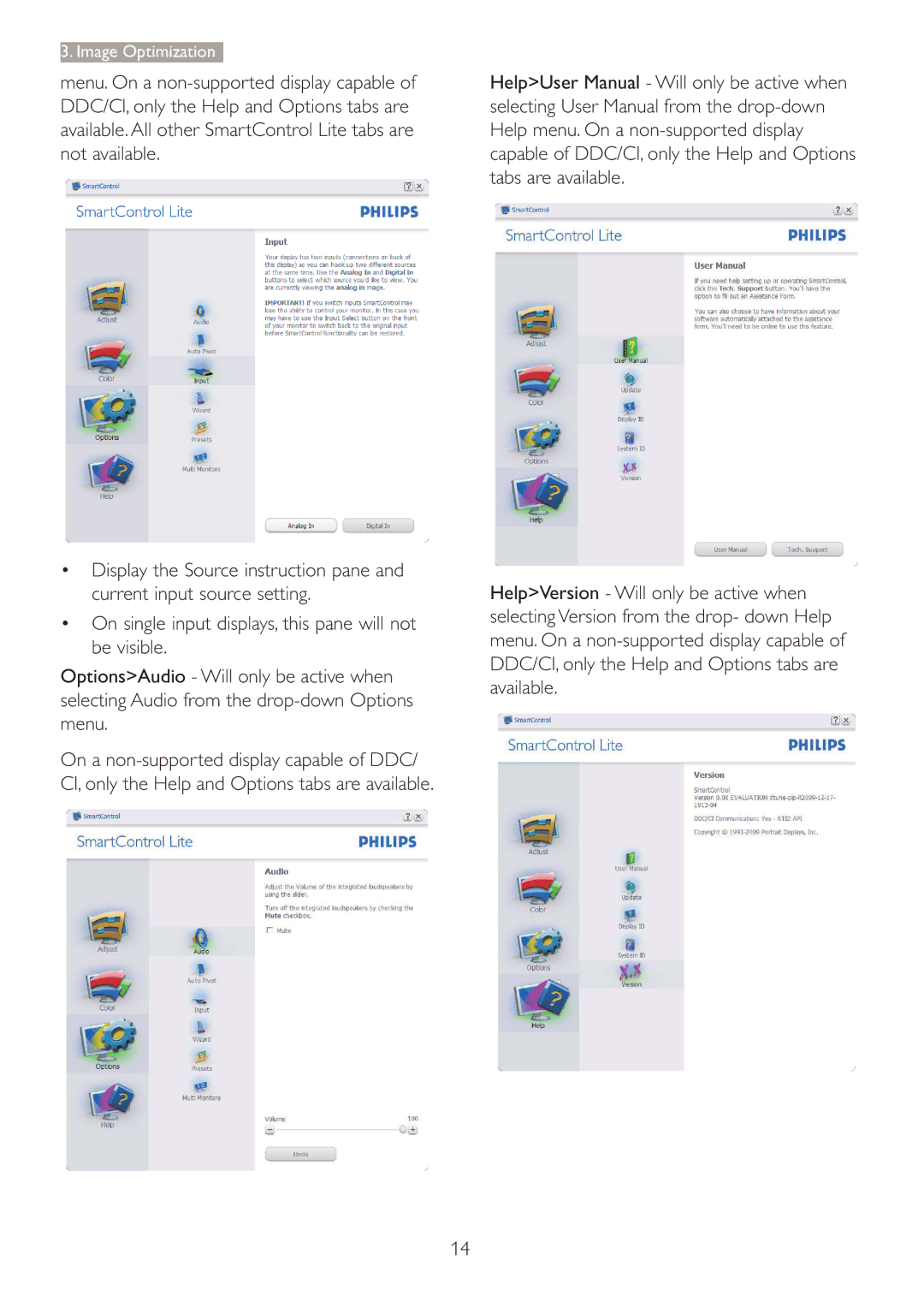 Philips 227E3Q user manual Image Optimization 