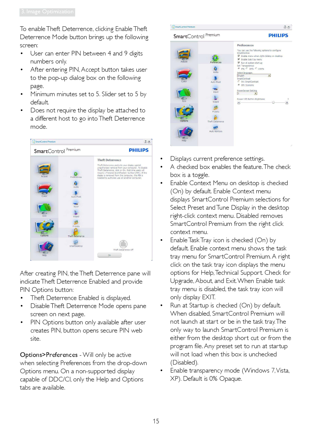 Philips 228C3L user manual Image Optimization 