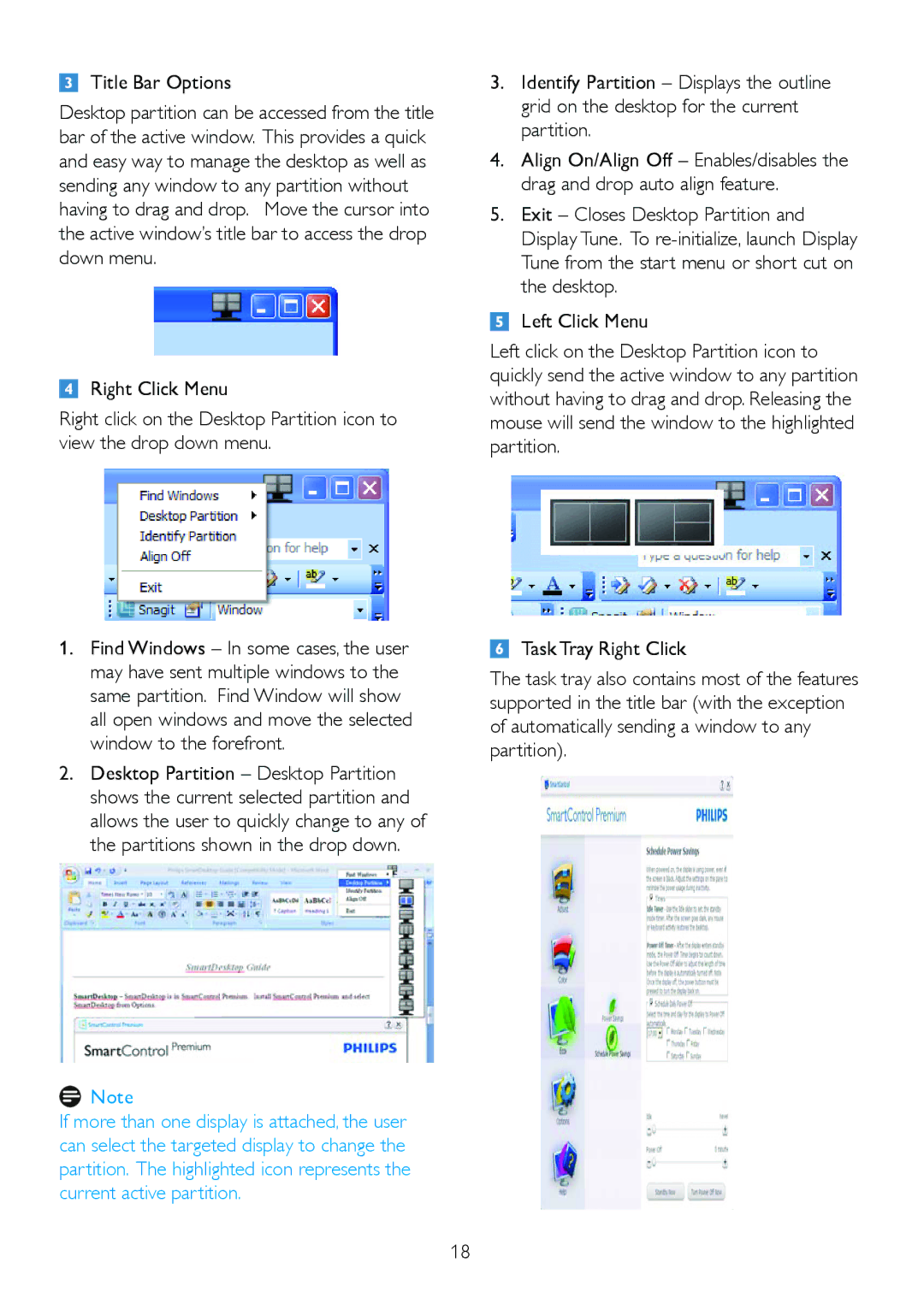 Philips 229CL2 user manual Title Bar Options 