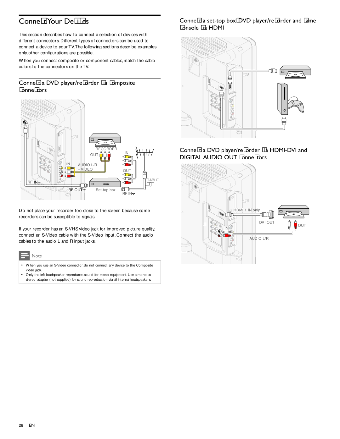 Philips 22PFL3504D/F7E user manual Connect Your Devices 