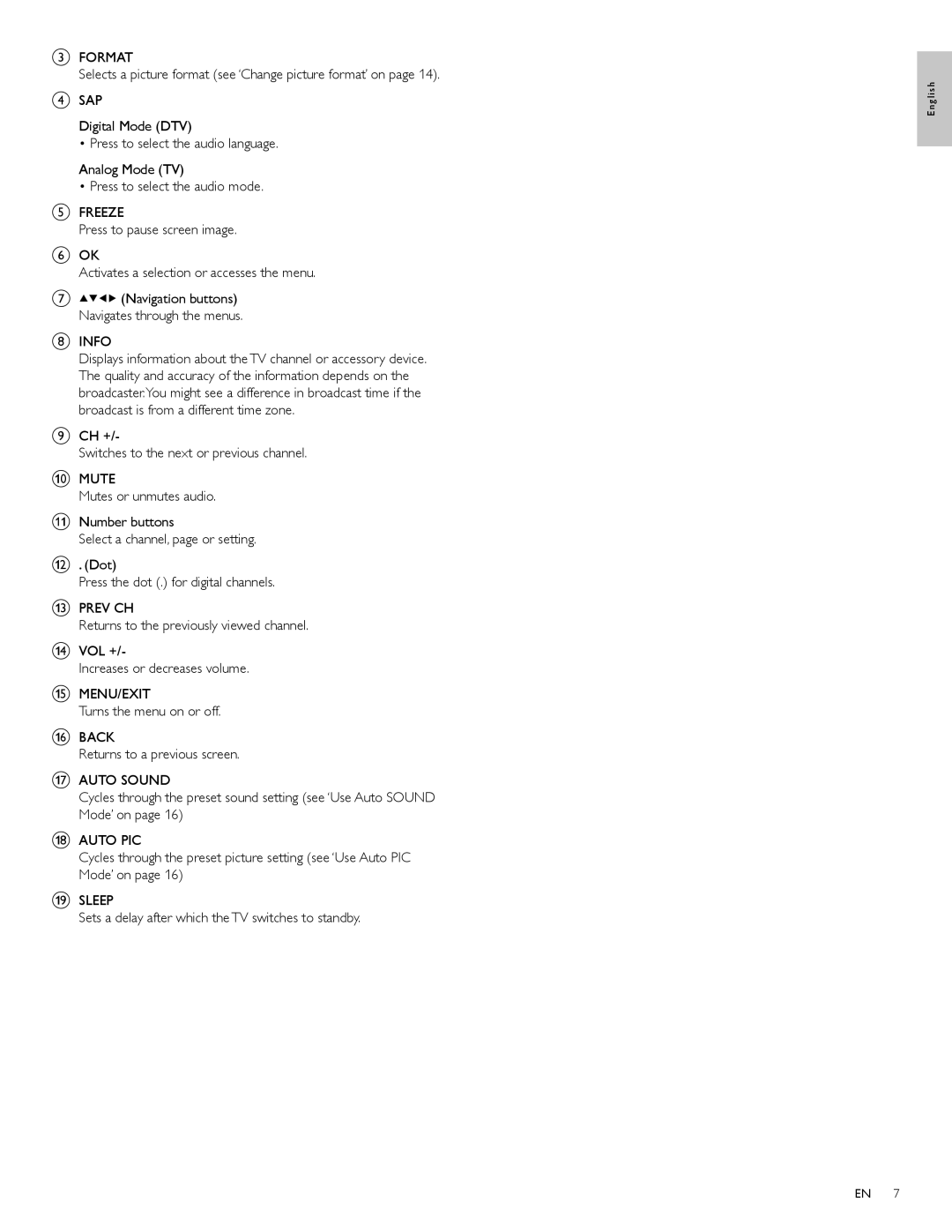 Philips 22PFL3504D/F7E user manual Info 