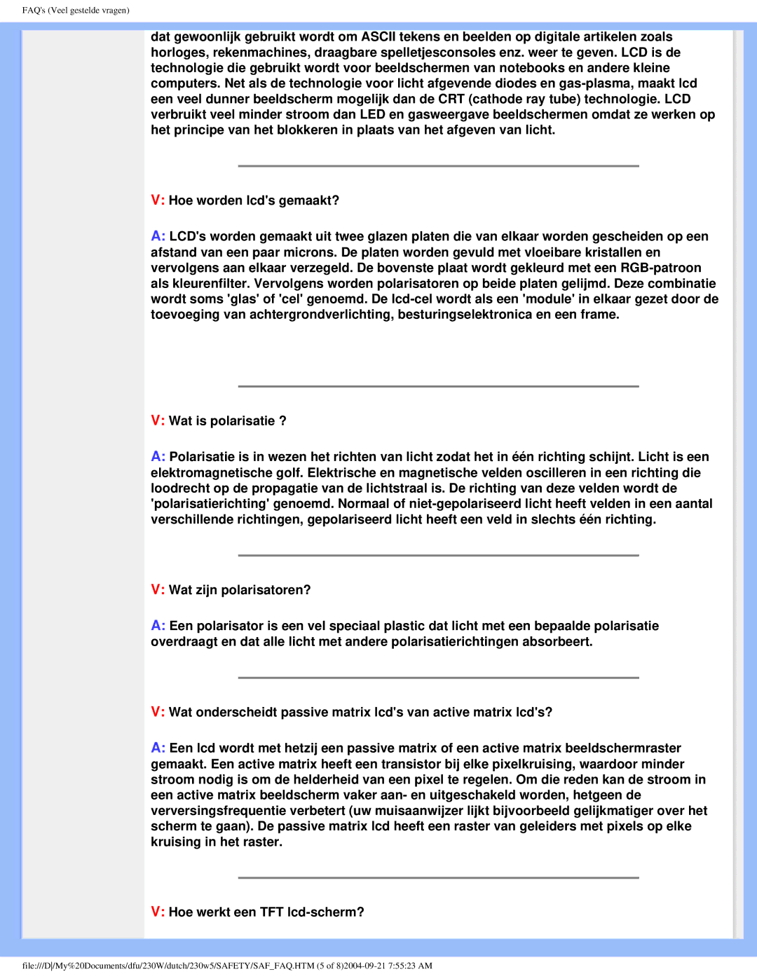 Philips 230W user manual Wat is polarisatie ?, Wat zijn polarisatoren? 