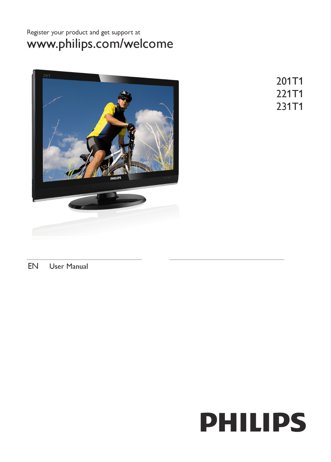 Philips 201T1SB/00 user manual 201T1 221T1 231T1, Register your product and get support at 