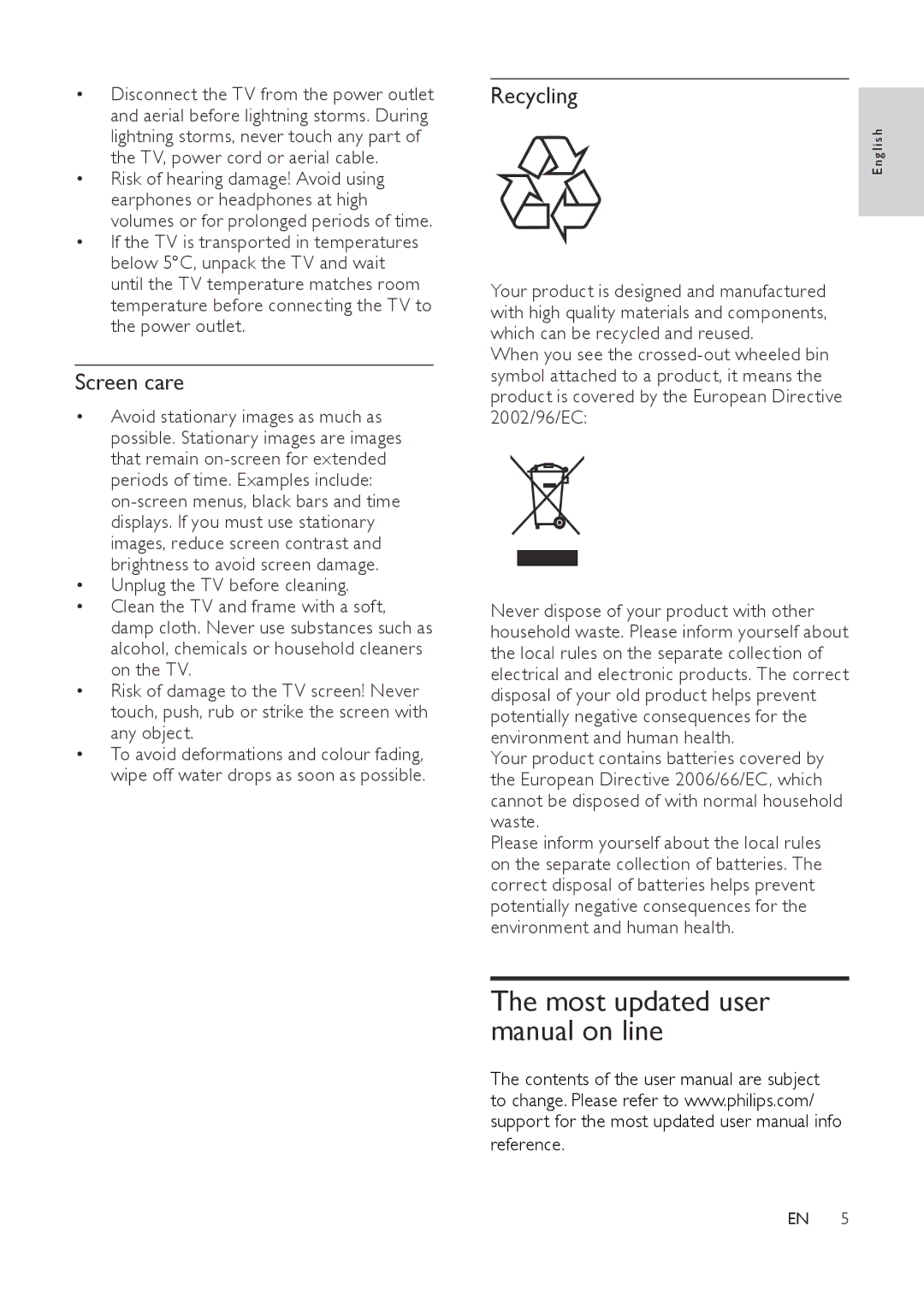 Philips 221T1, 231T1, 201T1SB/00 user manual Screen care 