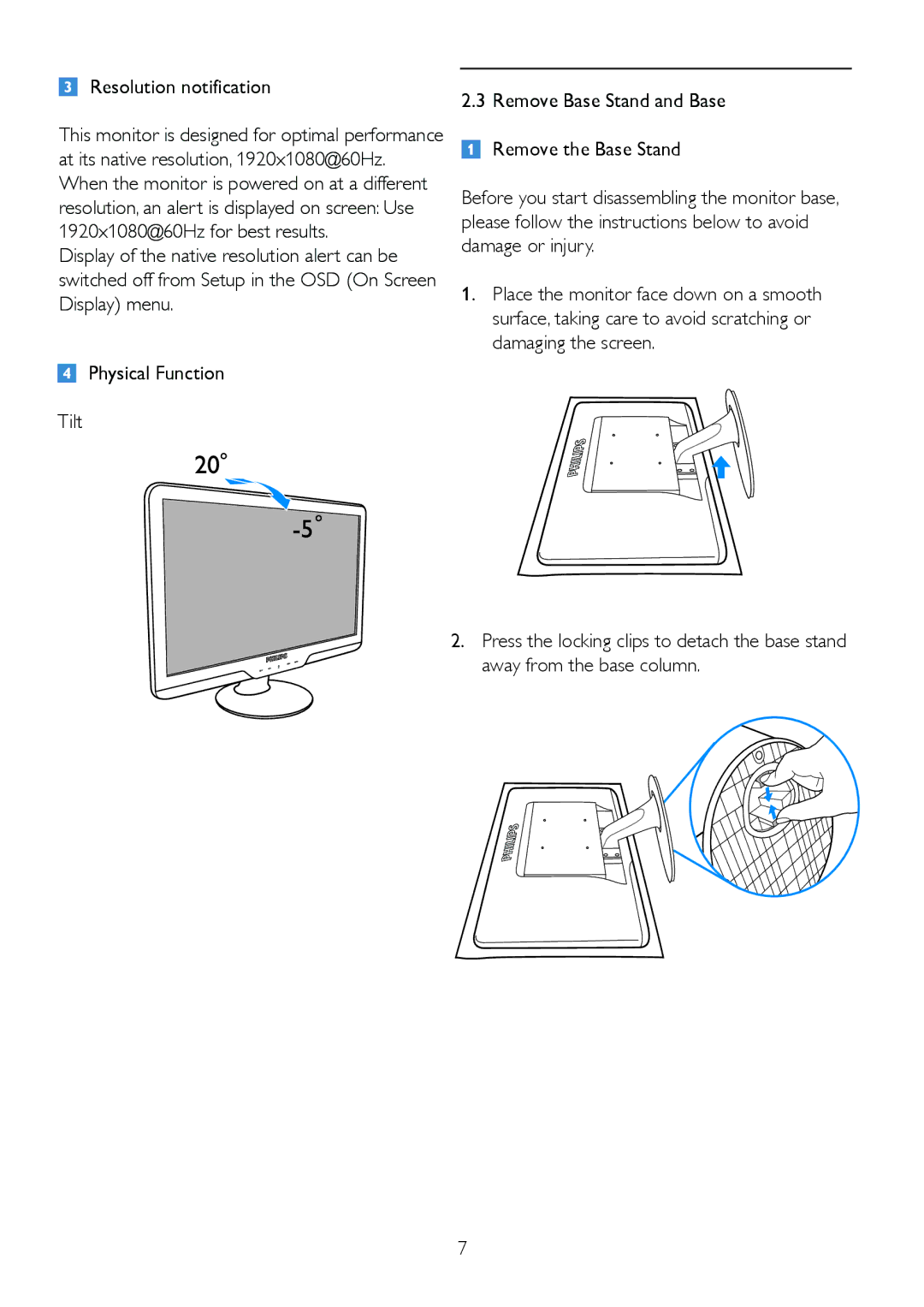 Philips 2.32E+04, 232EL2 user manual Resolution notification 