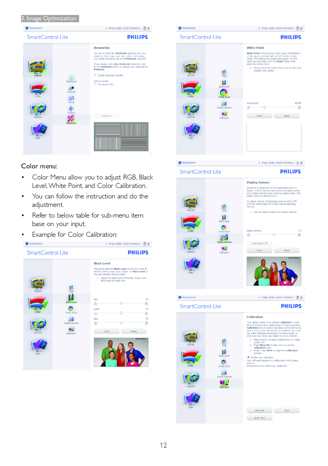 Philips 233V5LAB, 233V5LHAB user manual Color menu 