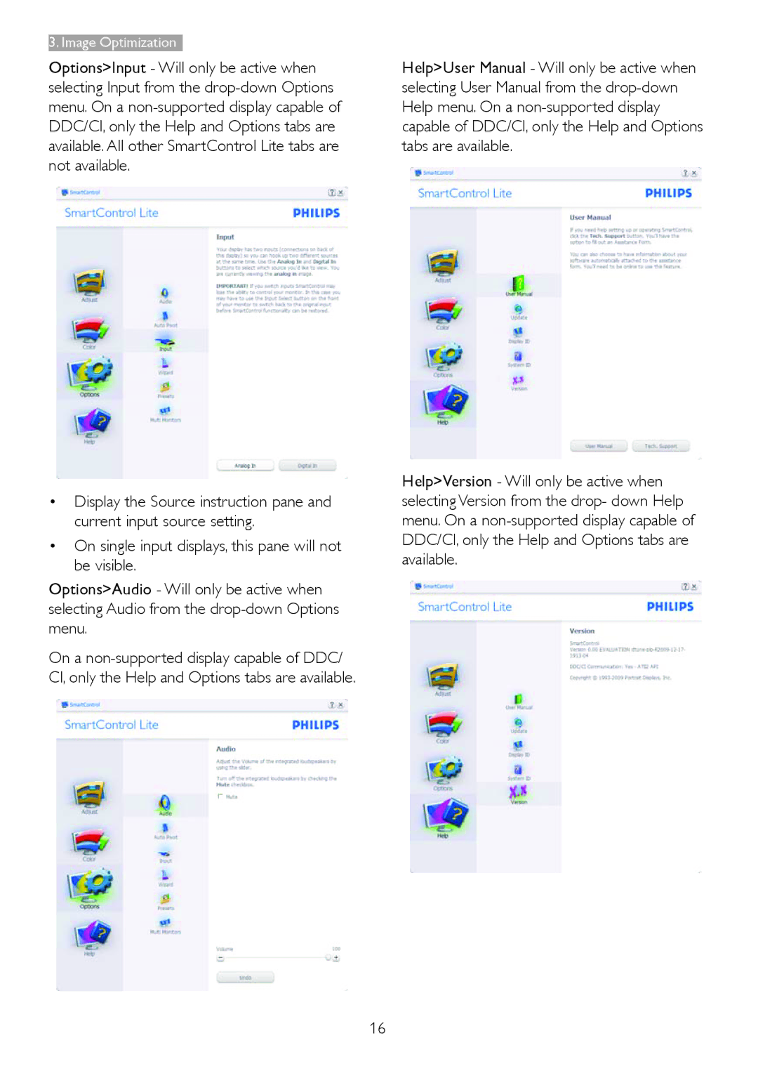 Philips 2.34E+07 user manual Image Optimization 