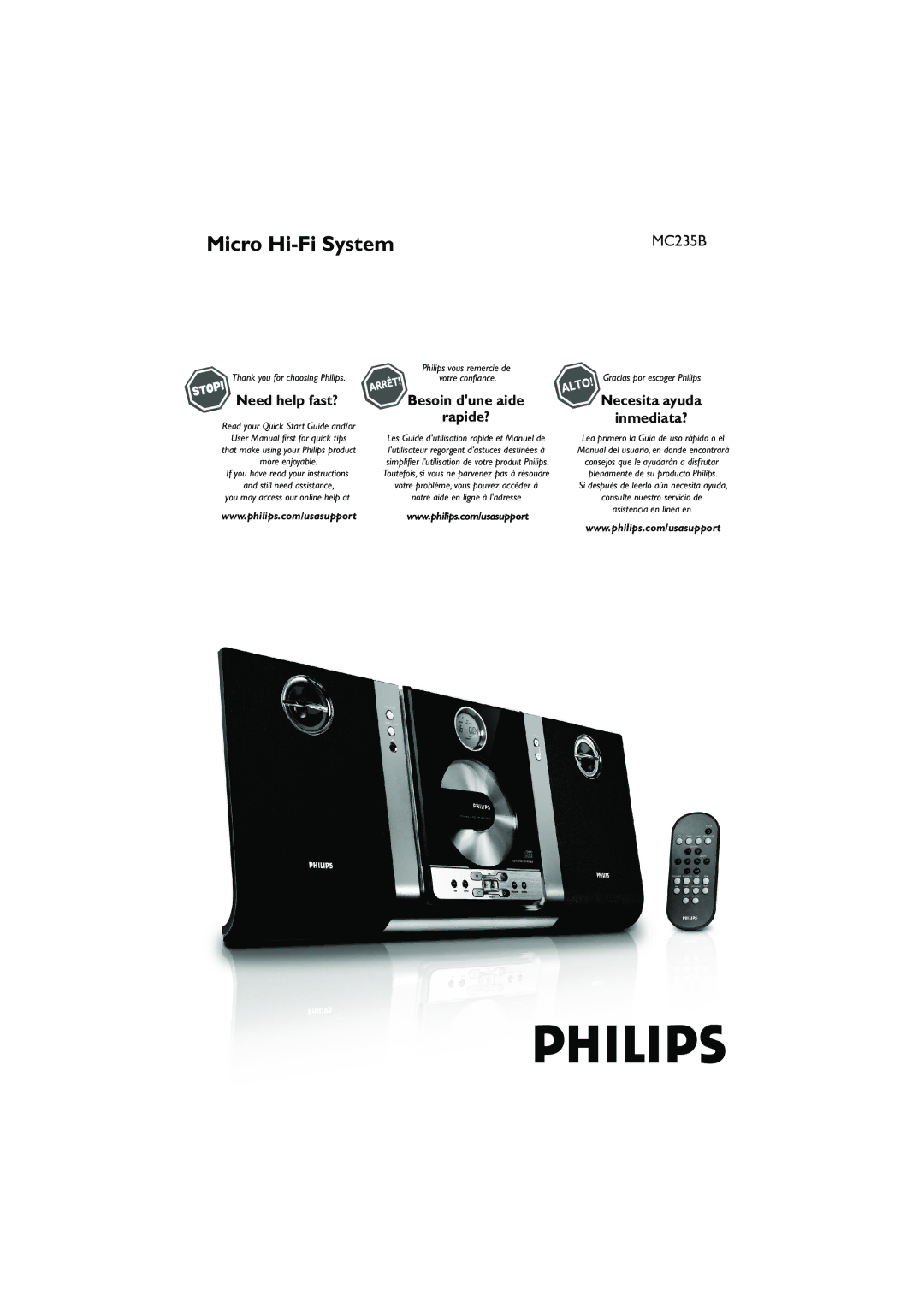 Philips 235B quick start Micro Hi-Fi System 