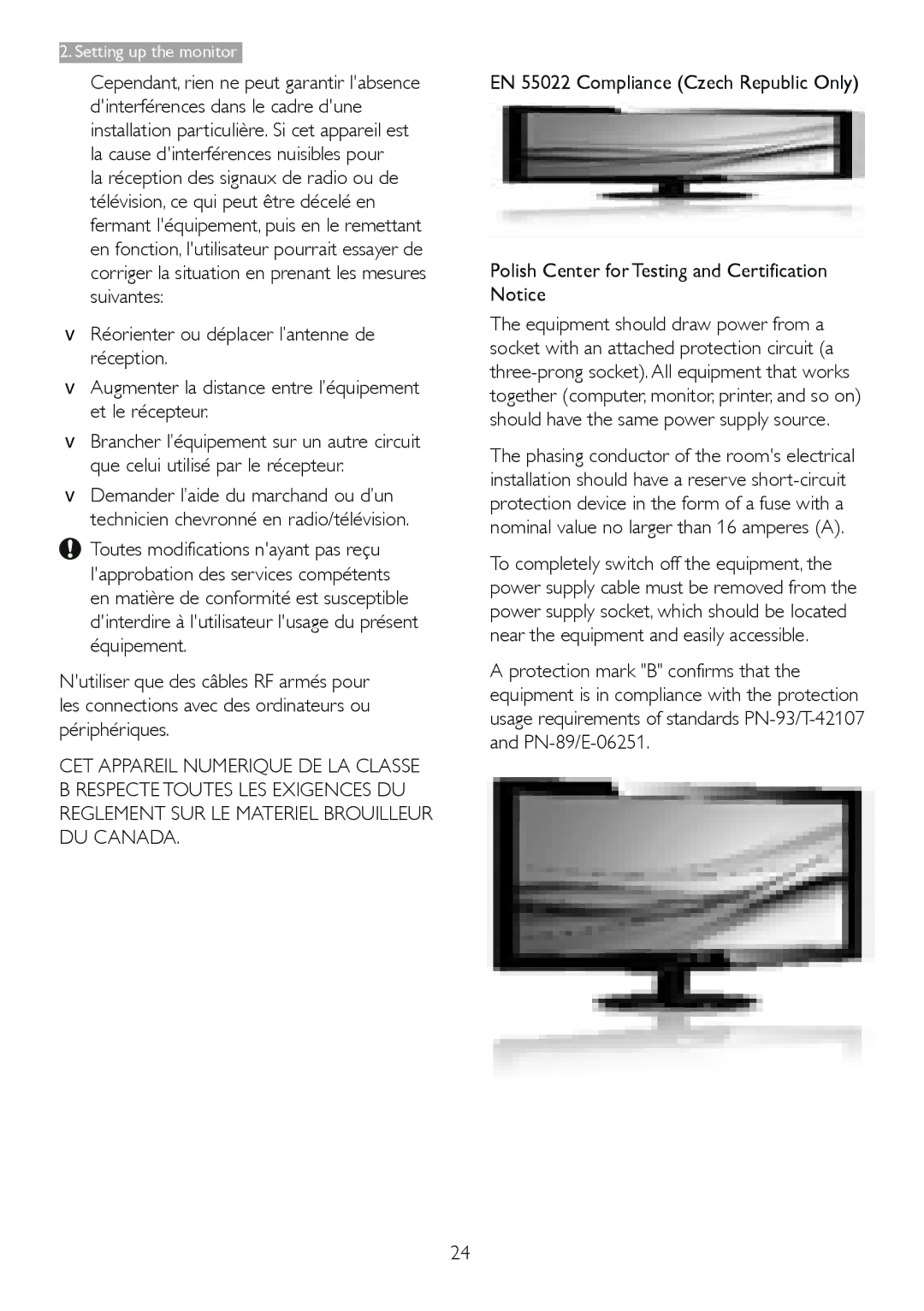 Philips 236V3L user manual Regulatory Infomation 