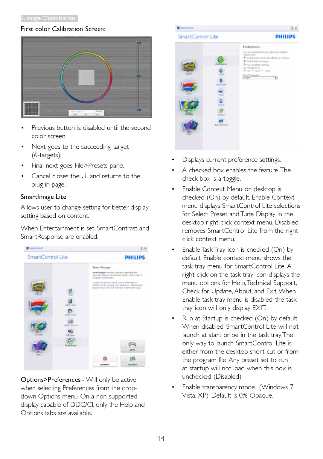 Philips 2.37E+06 user manual Image Optimization 