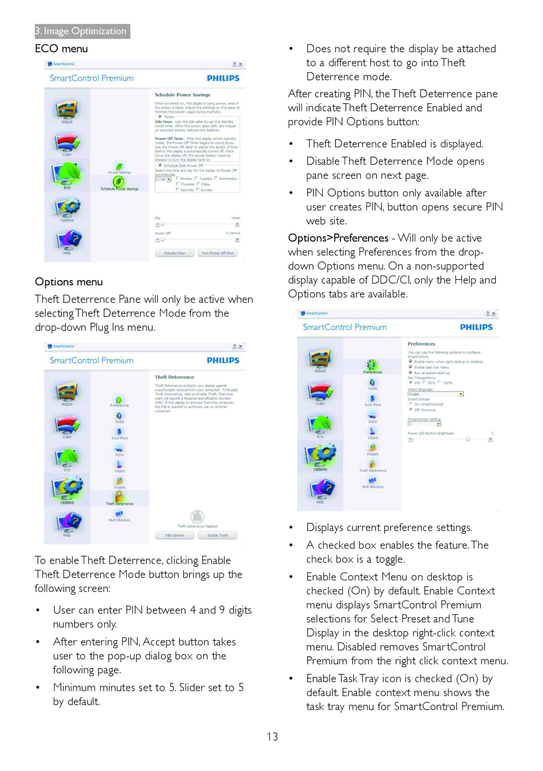 Philips 238C4 user manual Image Optimization 