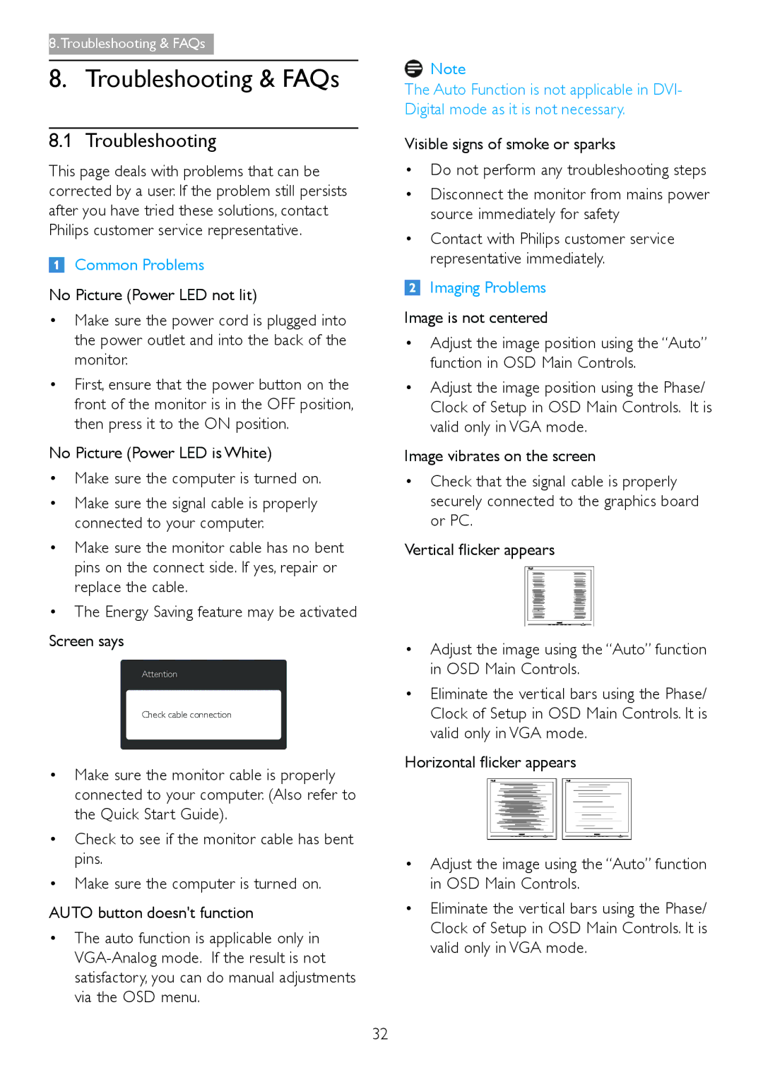 Philips 238C4 user manual Troubleshooting, Common Problems 