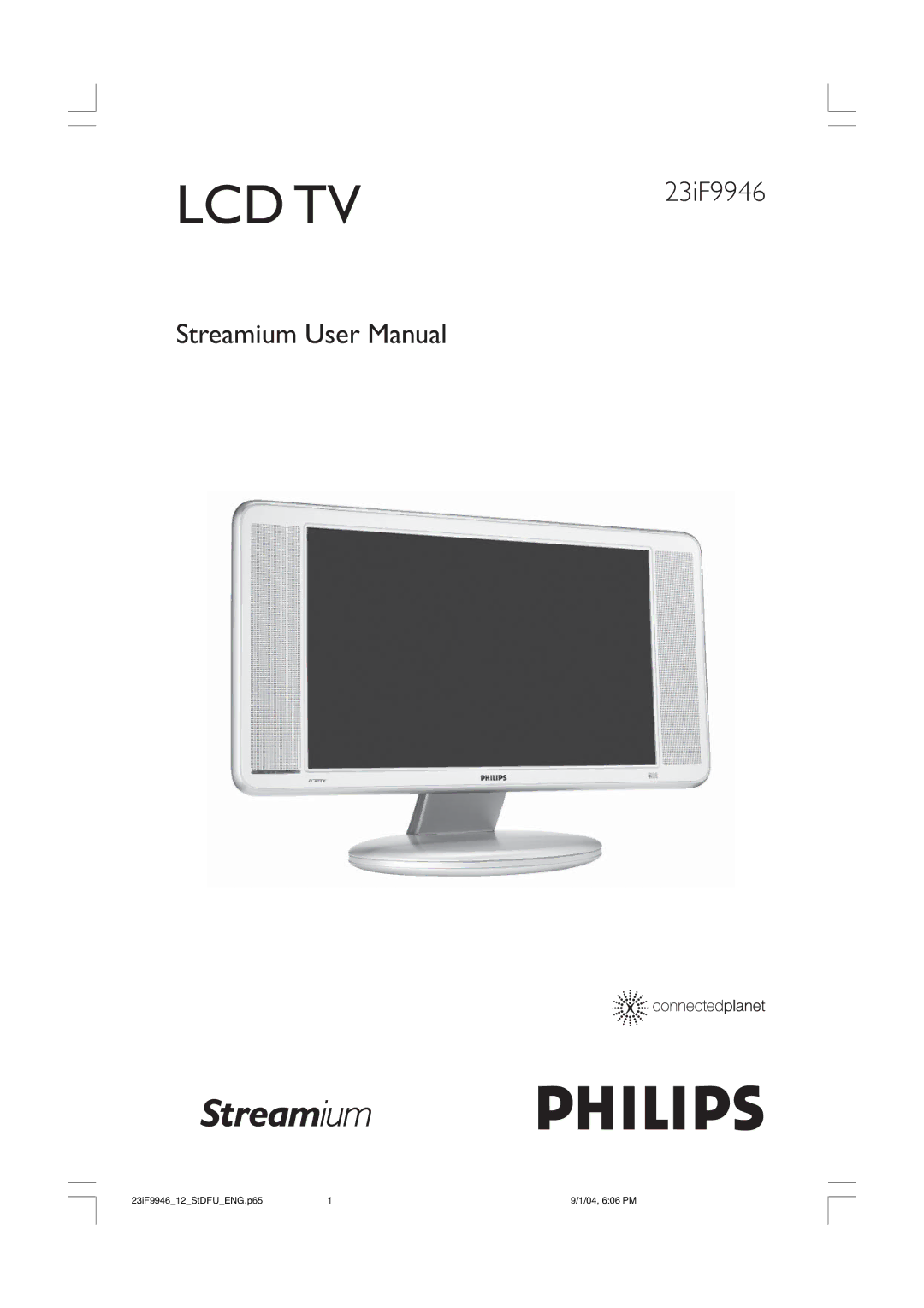 Philips 23iF9946 user manual Lcd Tv 