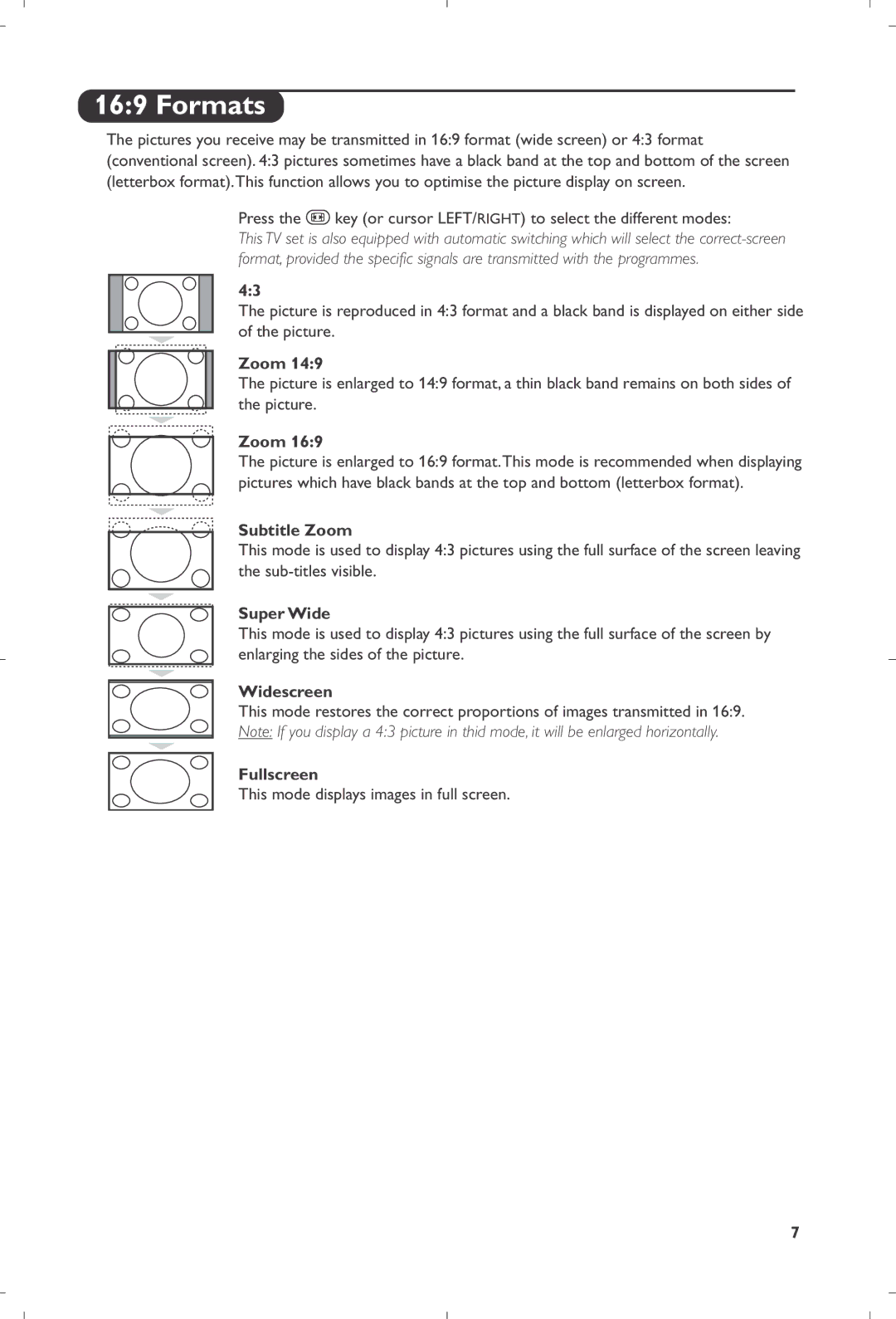 Philips 23iF9946 user manual Formats 