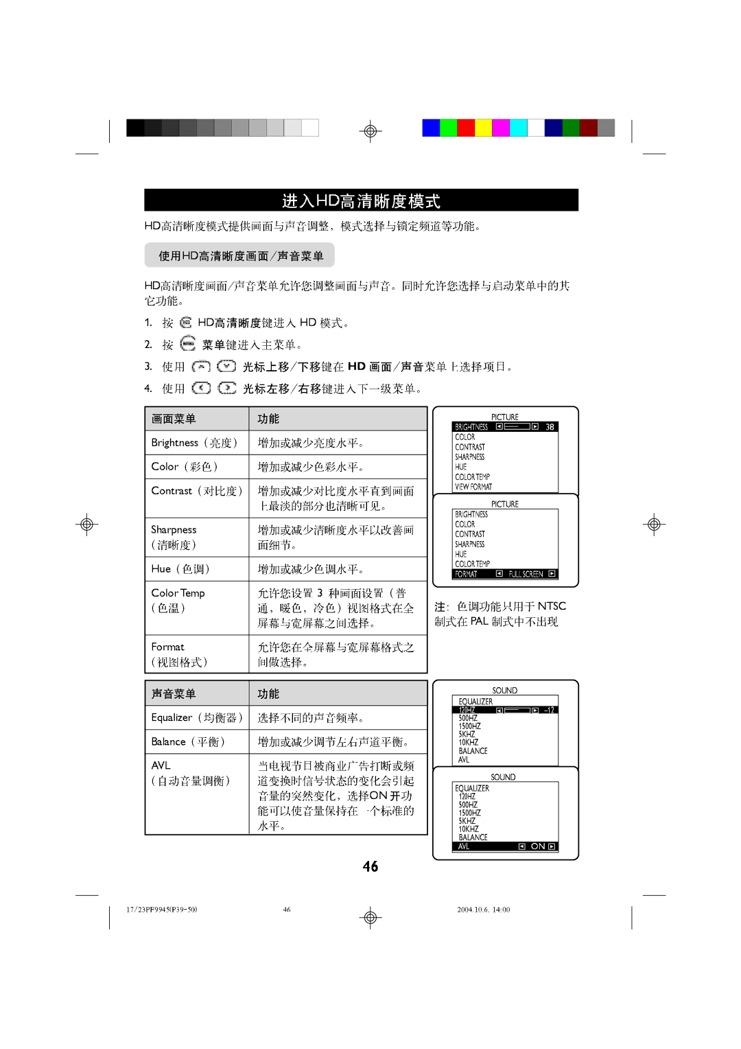 Philips 23LC120, 17LC120 manual 