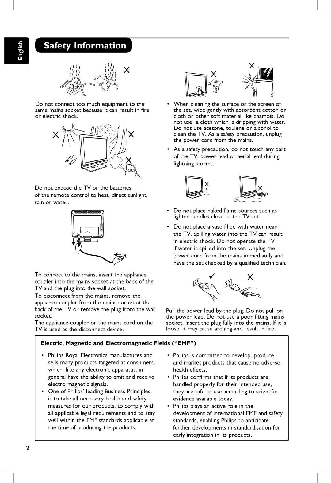 Philips 23PF, 5121 Safety Information, Electric, Magnetic and Electromagnetic Fields EMF, Time of producing the products 