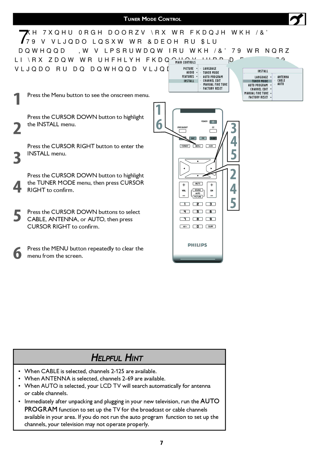 Philips 23PF5320 user manual Right to conﬁrm 