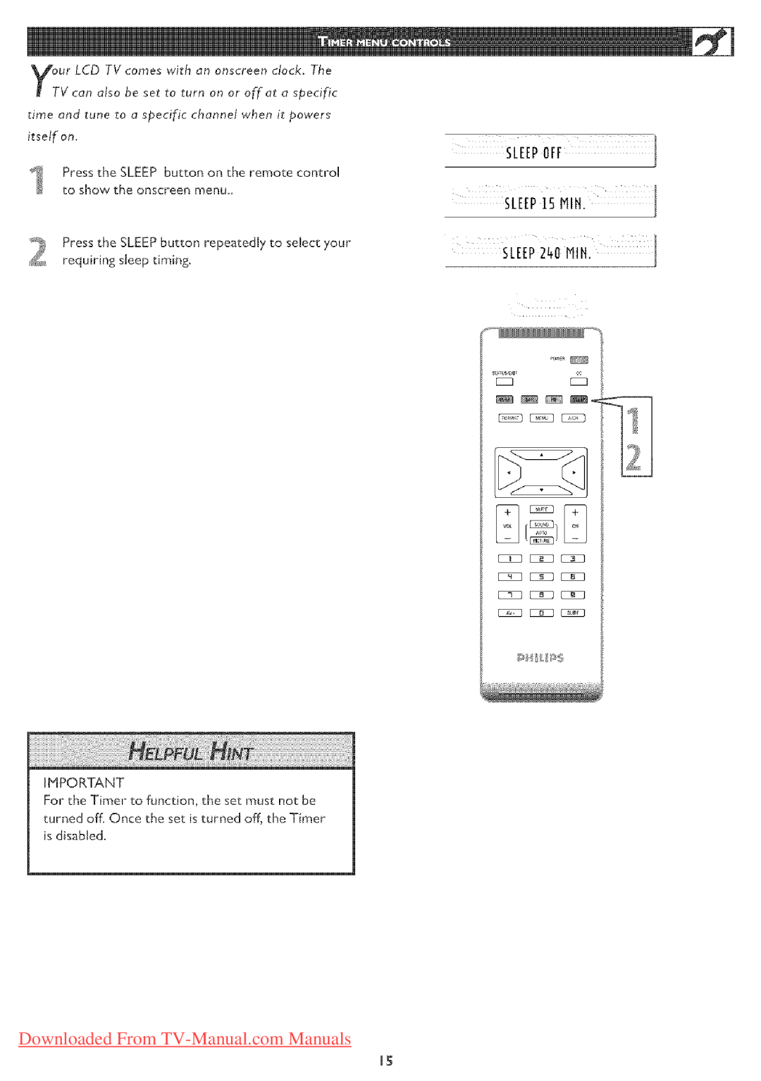 Philips 23PF5320 user manual 5LEEi24oMii, Time and tune to a specific channel when it powers 