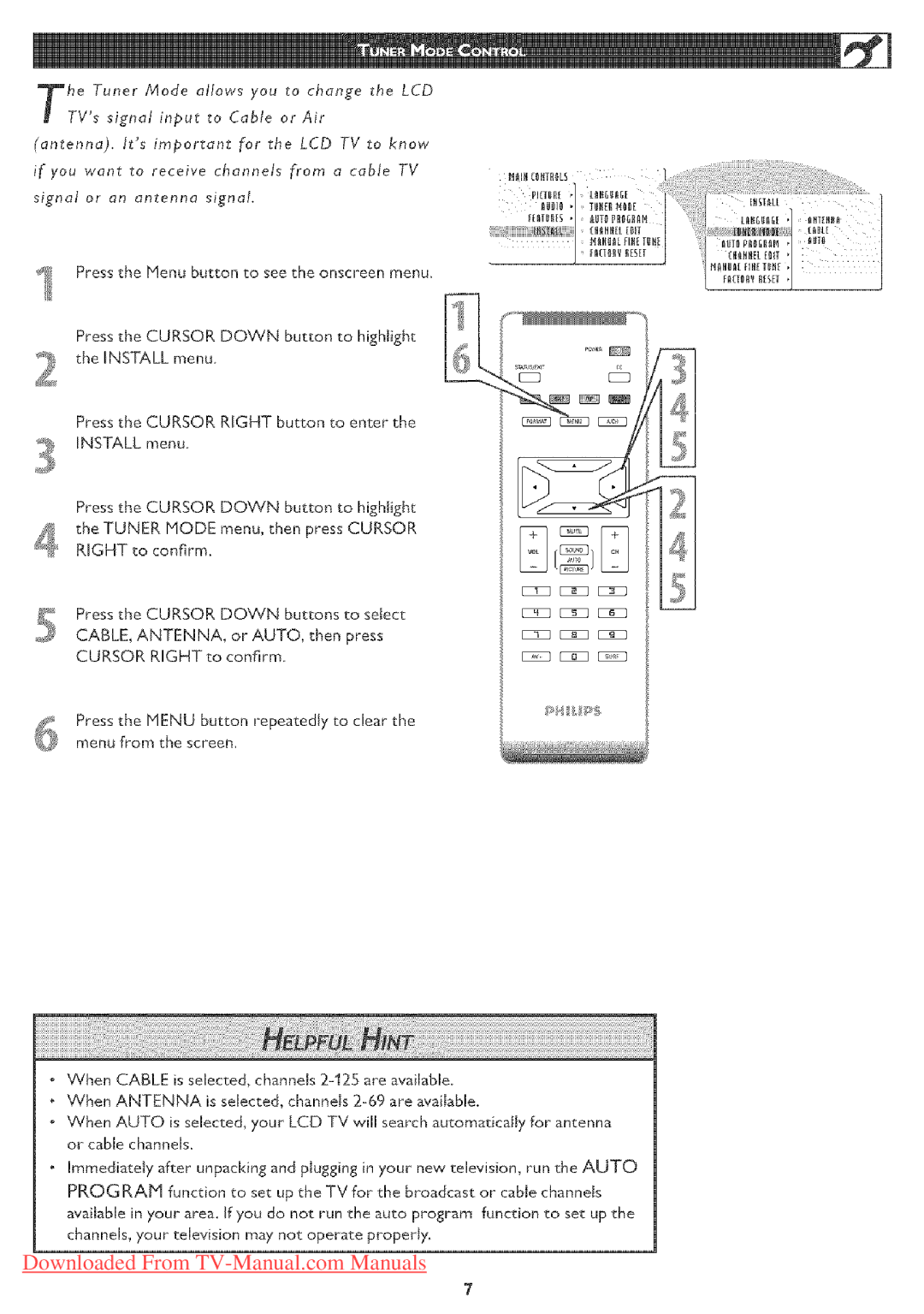 Philips 23PF5320 user manual Cursor 