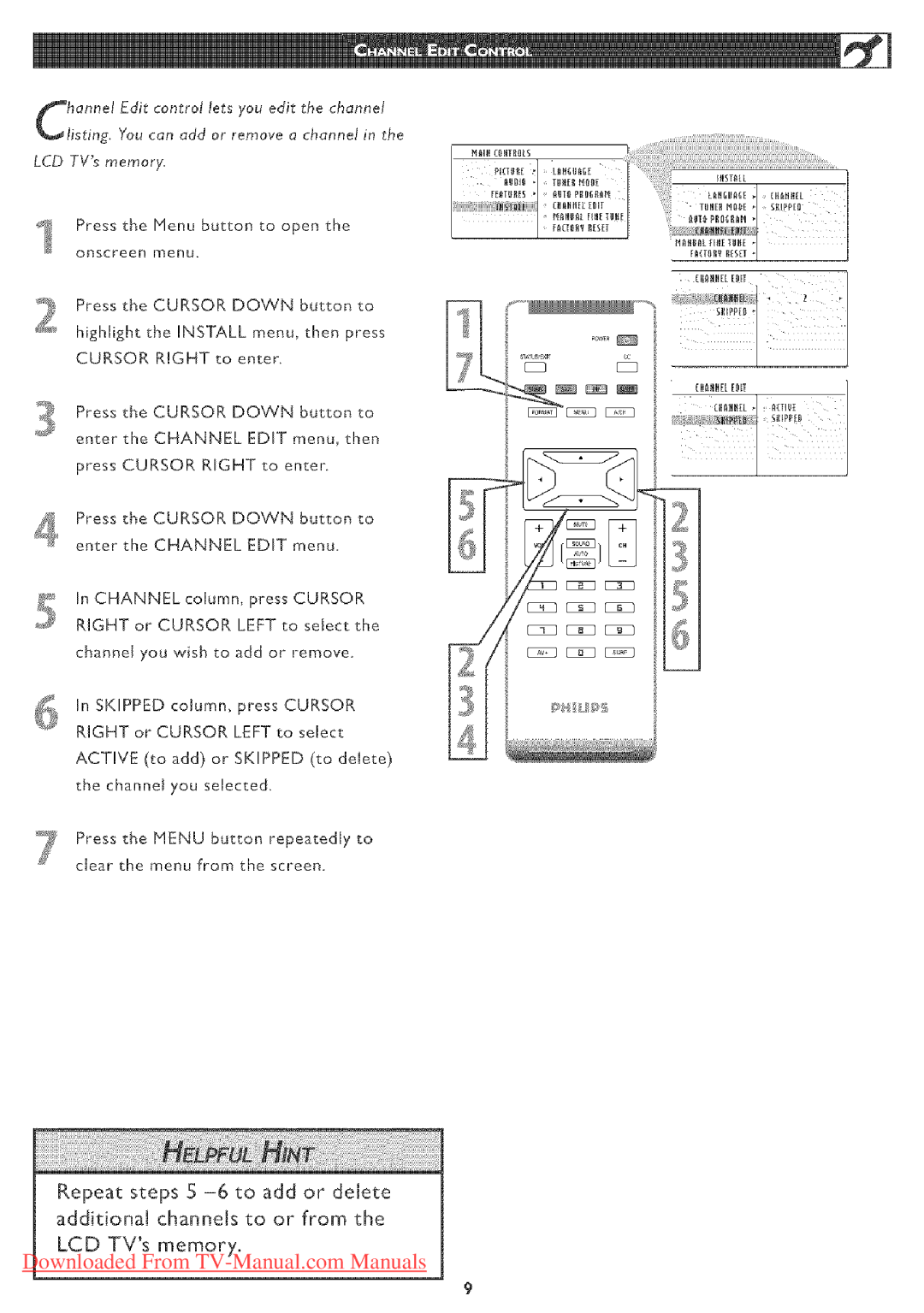 Philips 23PF5320 user manual SI Press the Menu button to open Onscreen menu 