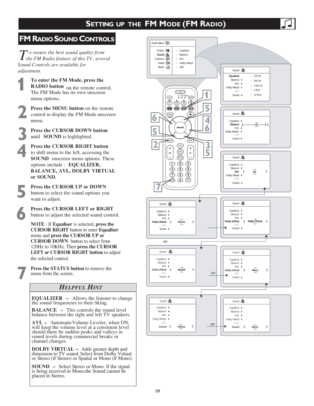 Philips 23PF9976i user manual FM Mode FM Radio 