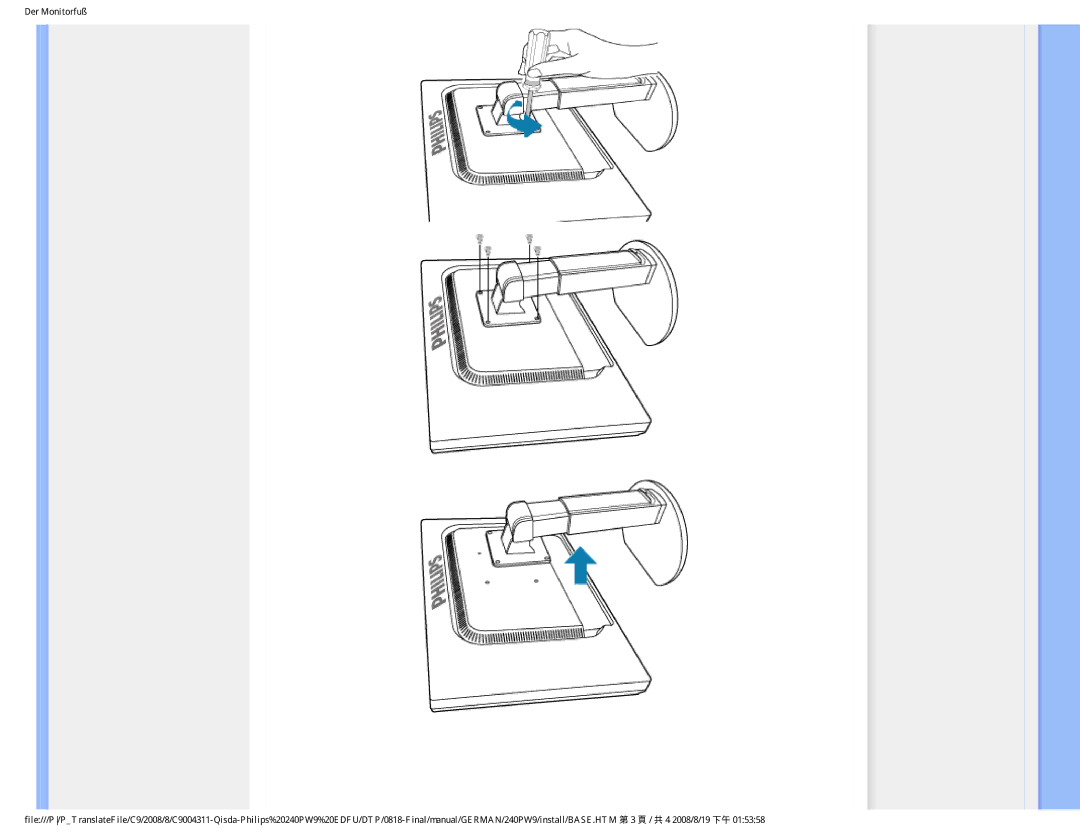 Philips 240PW9 user manual 