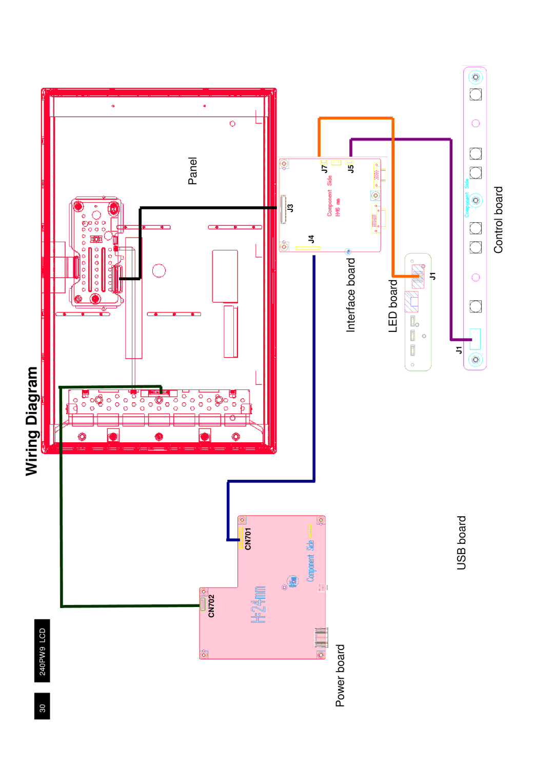 Philips 240PW9ES /00, 240PW9EB/75, 240PW9EB/27, 240PW9EB/00, 240PW9EB/69 manual Wiring Diagram 