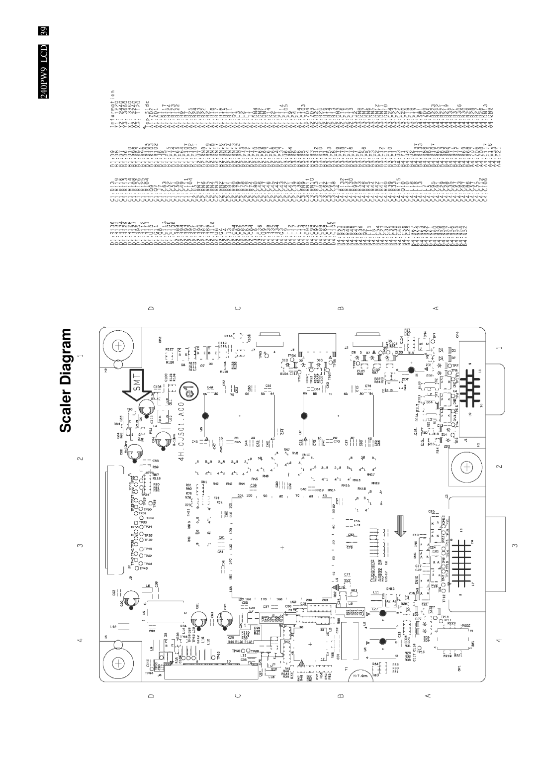 Philips 240PW9EB/69, 240PW9ES /00, 240PW9EB/75, 240PW9EB/27, 240PW9EB/00 manual Scaler Diagram 