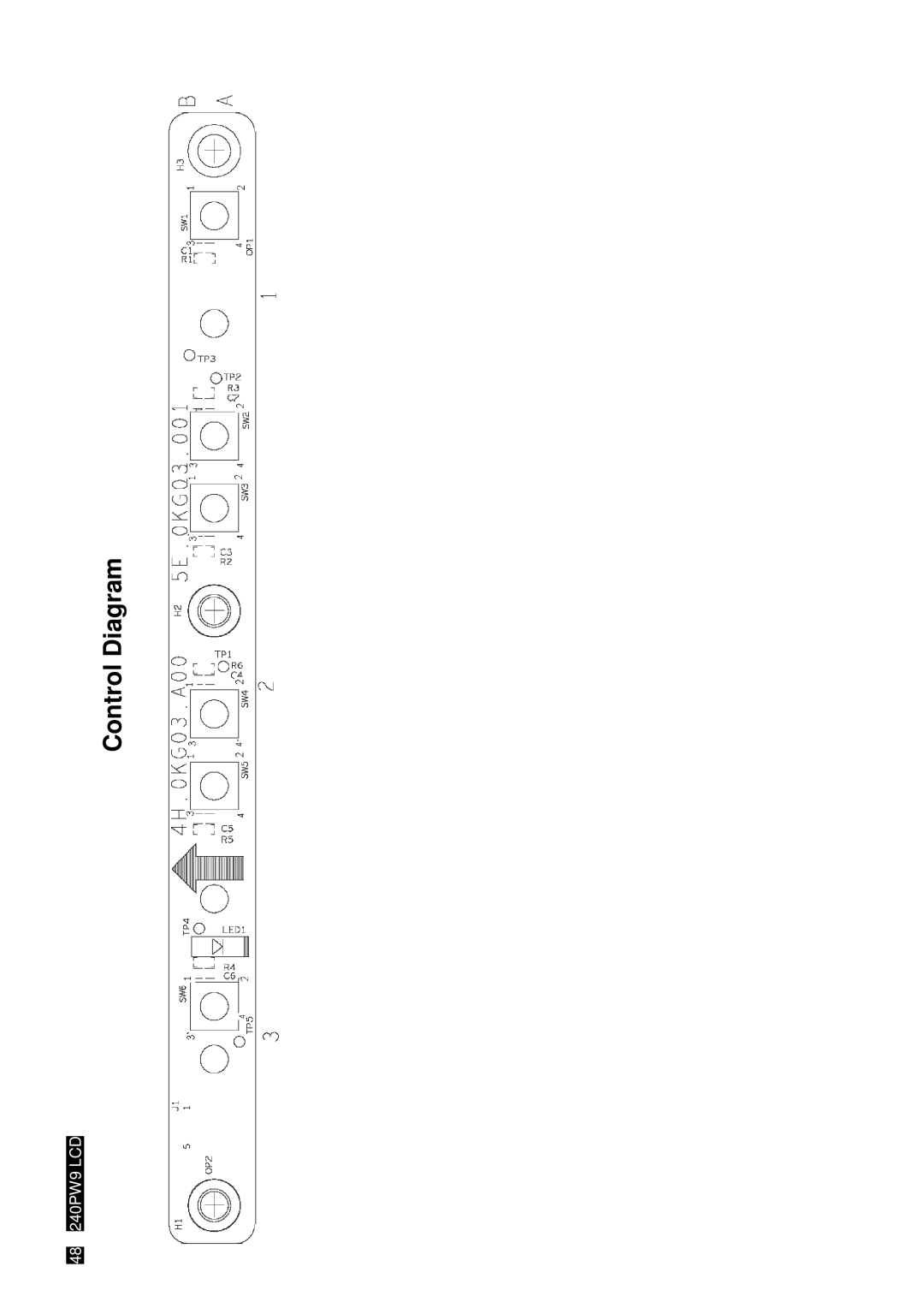 Philips 240PW9EB/00, 240PW9ES /00, 240PW9EB/75, 240PW9EB/27, 240PW9EB/69 manual Control Diagram 