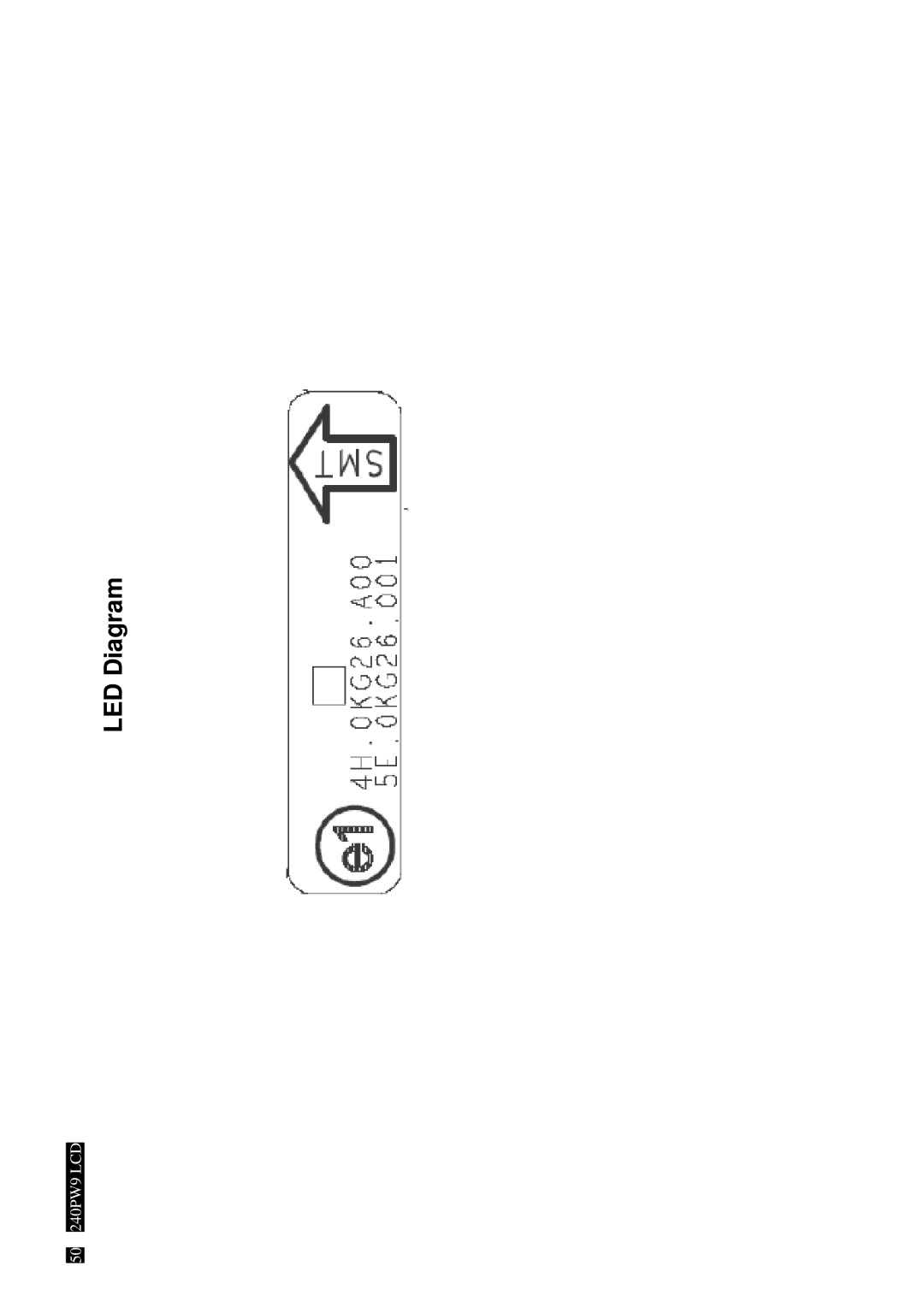 Philips 240PW9ES /00, 240PW9EB/75, 240PW9EB/27, 240PW9EB/00, 240PW9EB/69 manual LED Diagram 