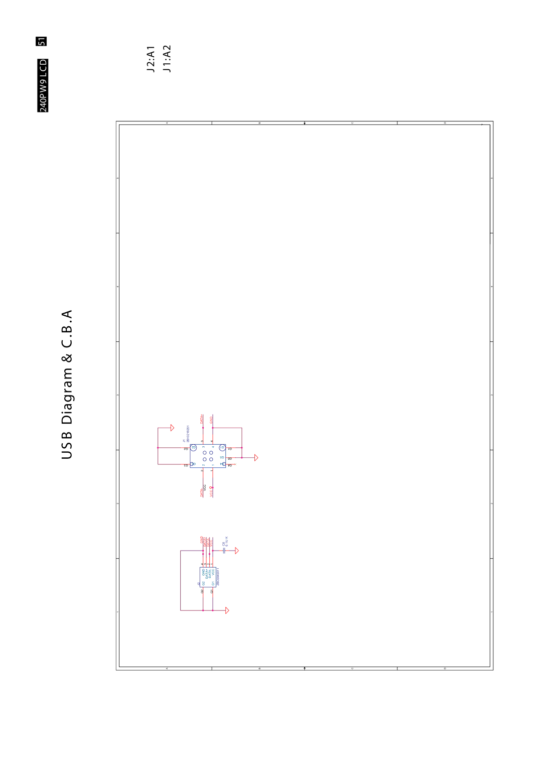 Philips 240PW9EB/75, 240PW9ES /00, 240PW9EB/27, 240PW9EB/00, 240PW9EB/69 manual US B Diagram & C .B .A 