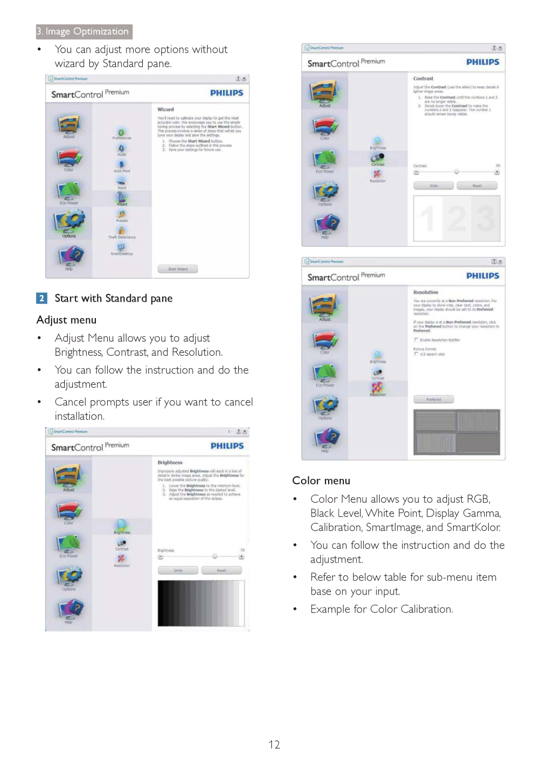 Philips 241B4LPYCB user manual Image Optimization 