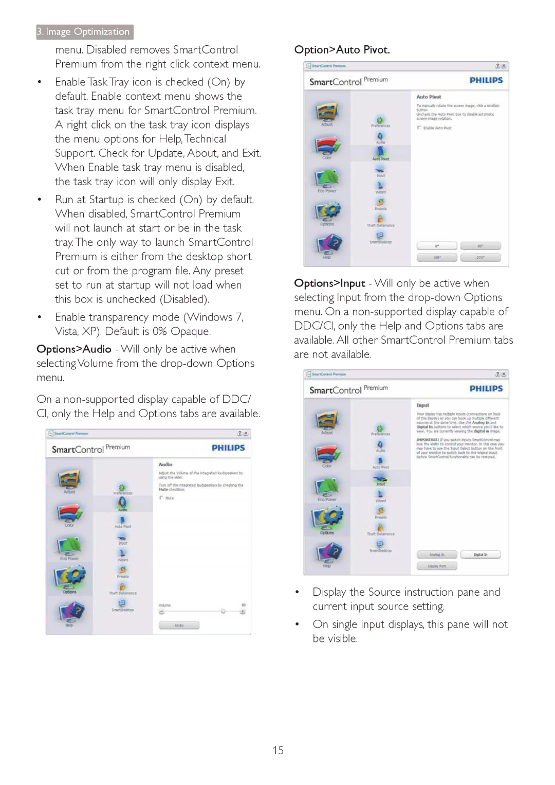 Philips 241B4LPYCB user manual OptionAuto Pivot 