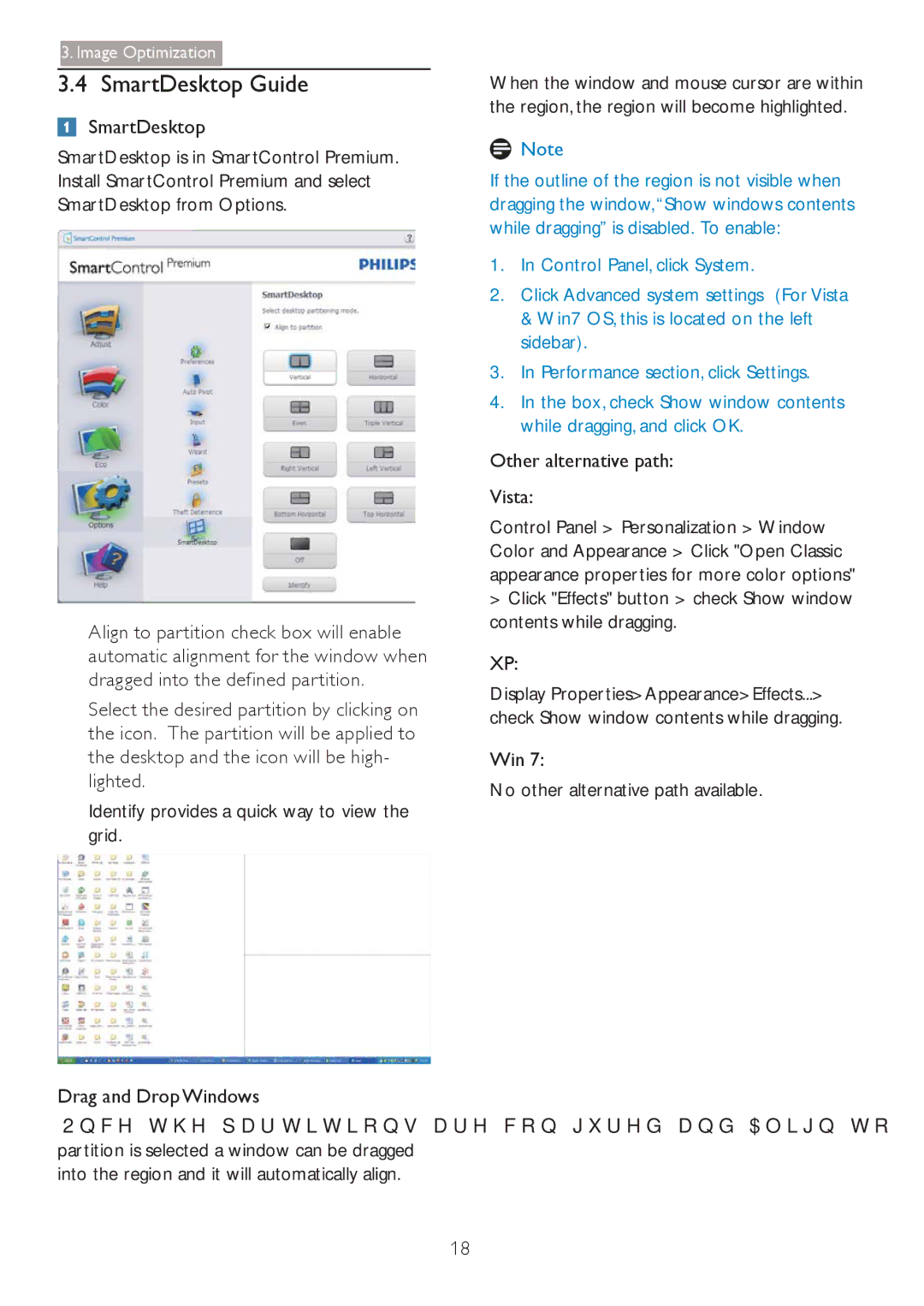 Philips 241B4LPYCB user manual SmartDesktop Guide, Other alternative path Vista 