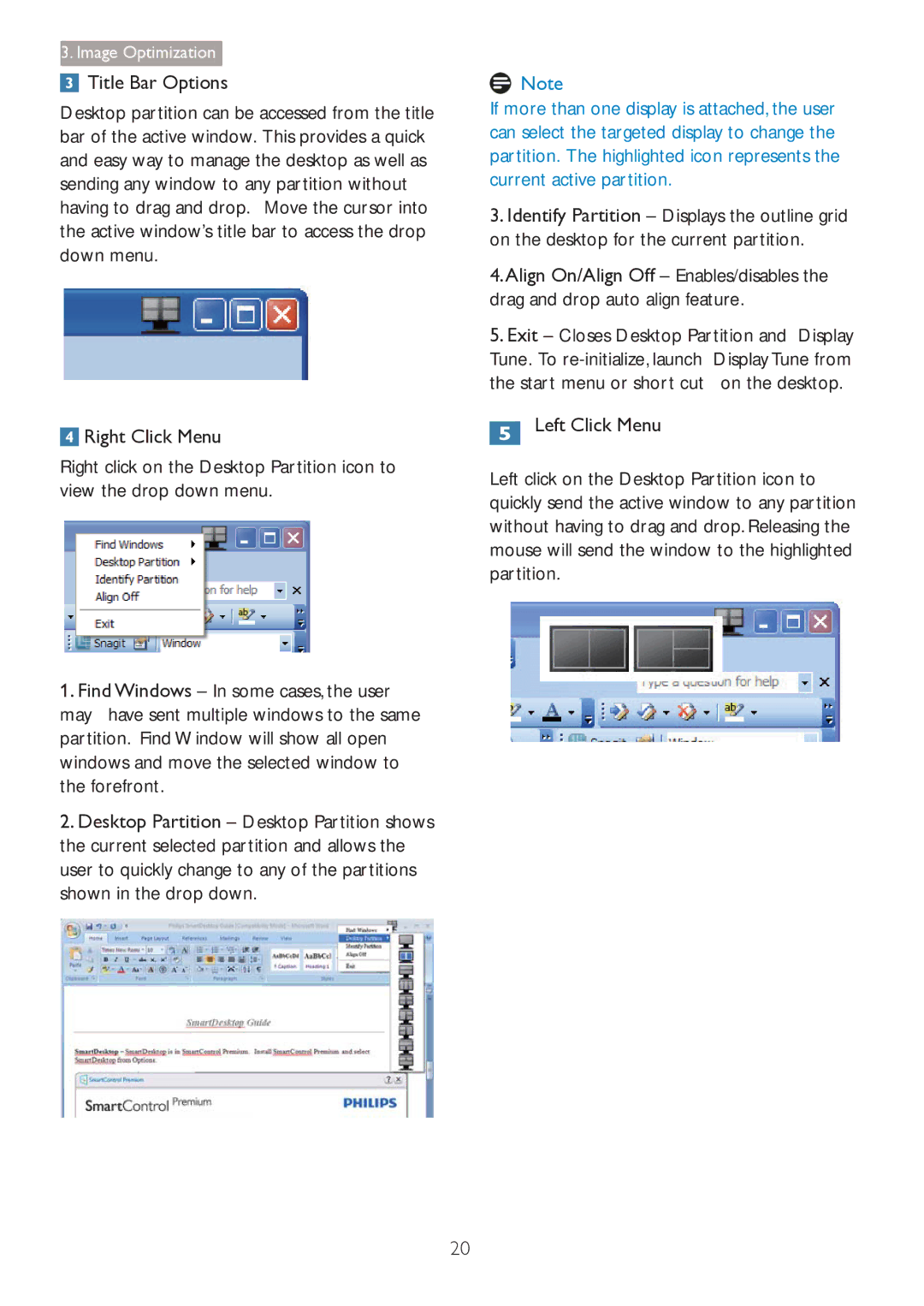 Philips 241P4QRY, 241P4QPYK user manual Title Bar Options 